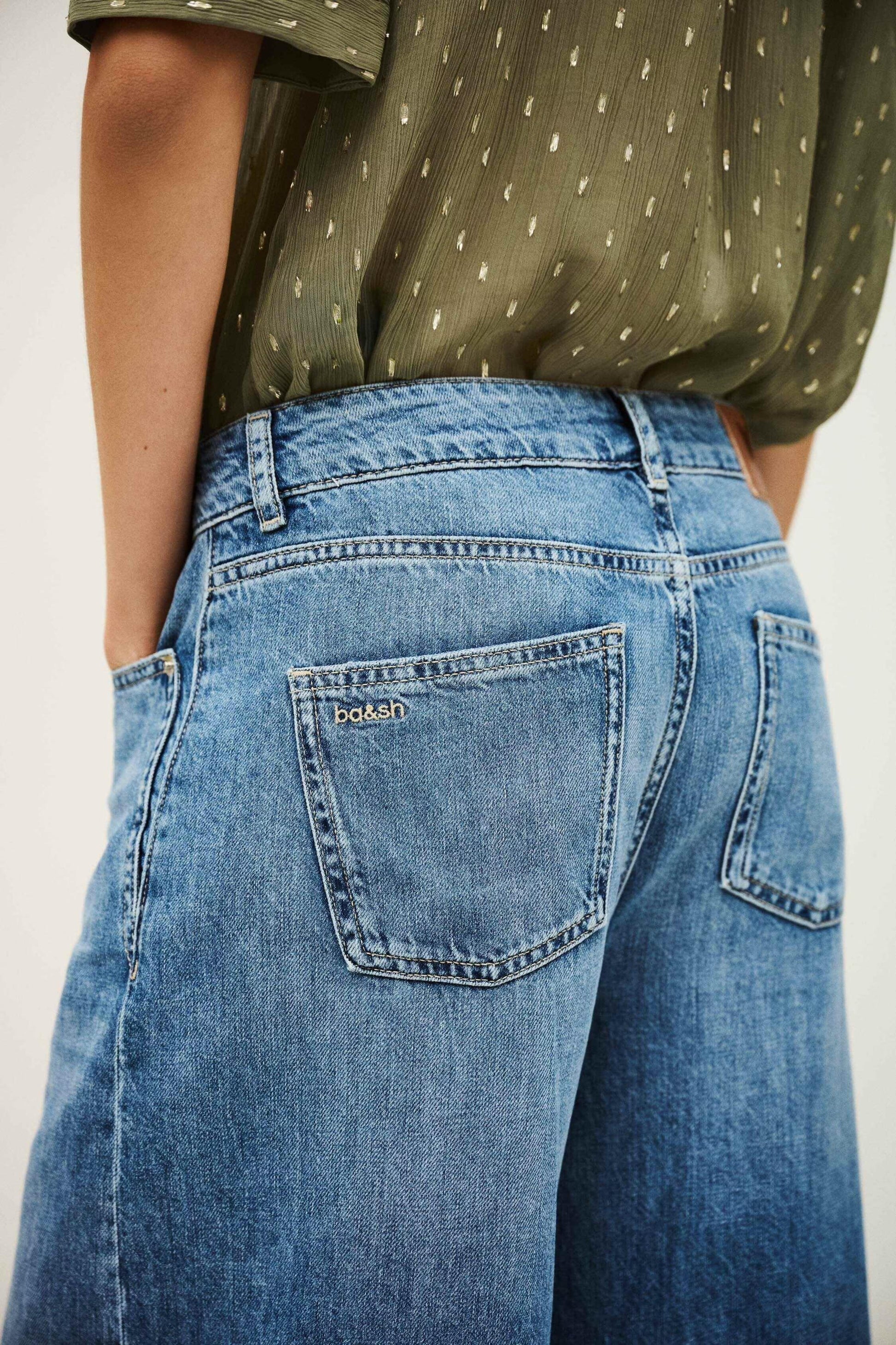 ba&sh Wide-Leg Jeans Musc Blue
