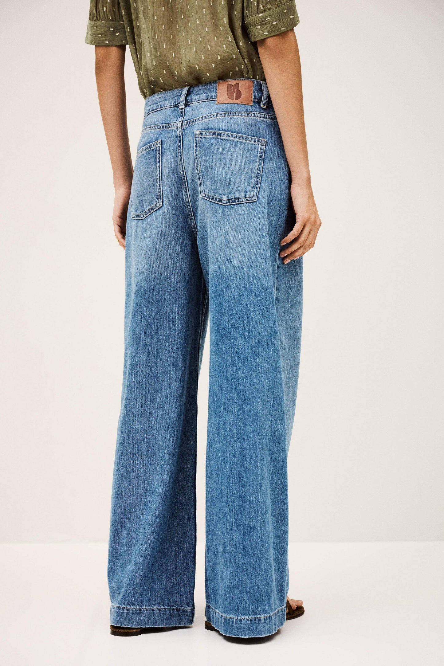 ba&sh Wide-Leg Jeans Musc Blue