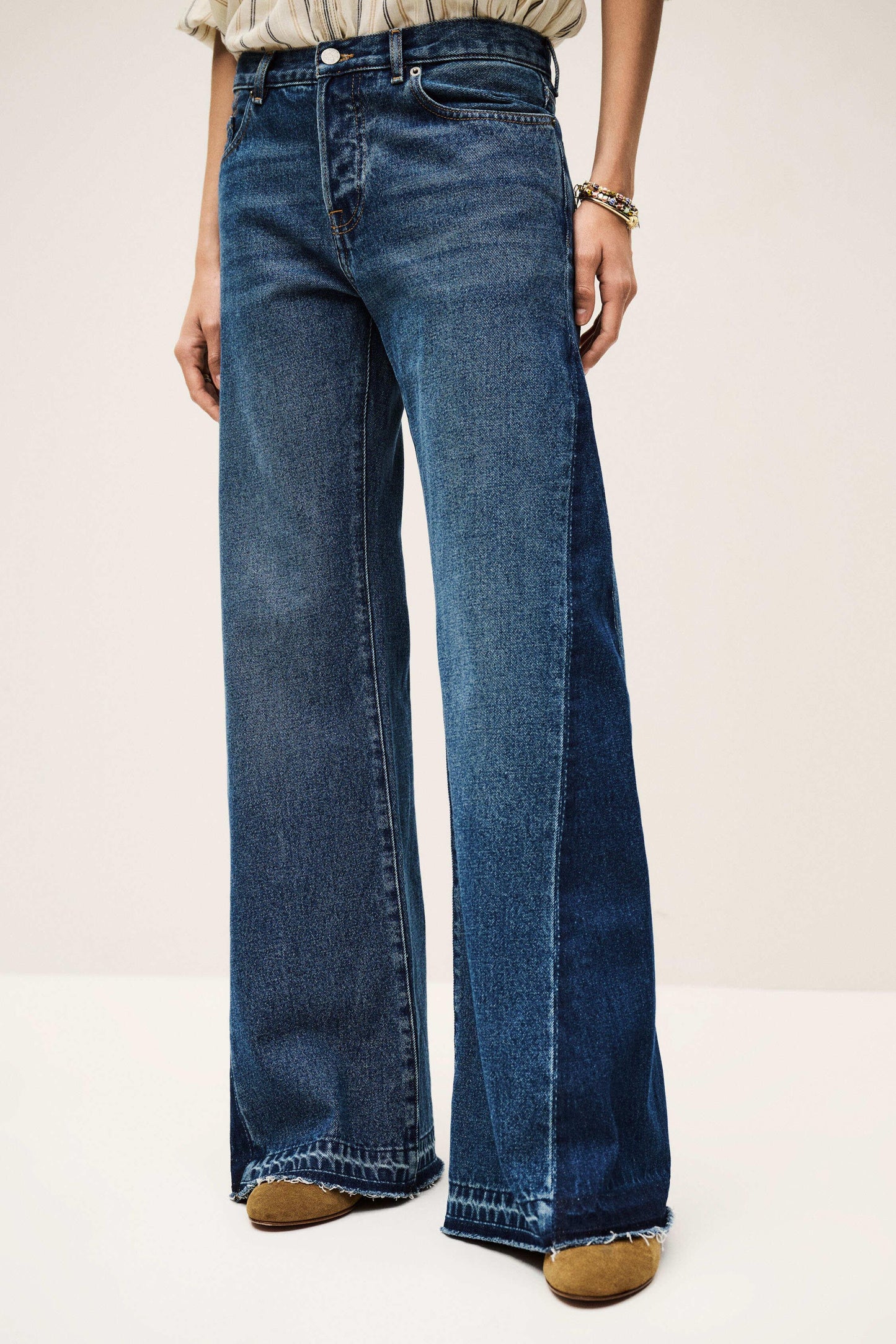 ba&sh Flared Jeans Vadou Blue