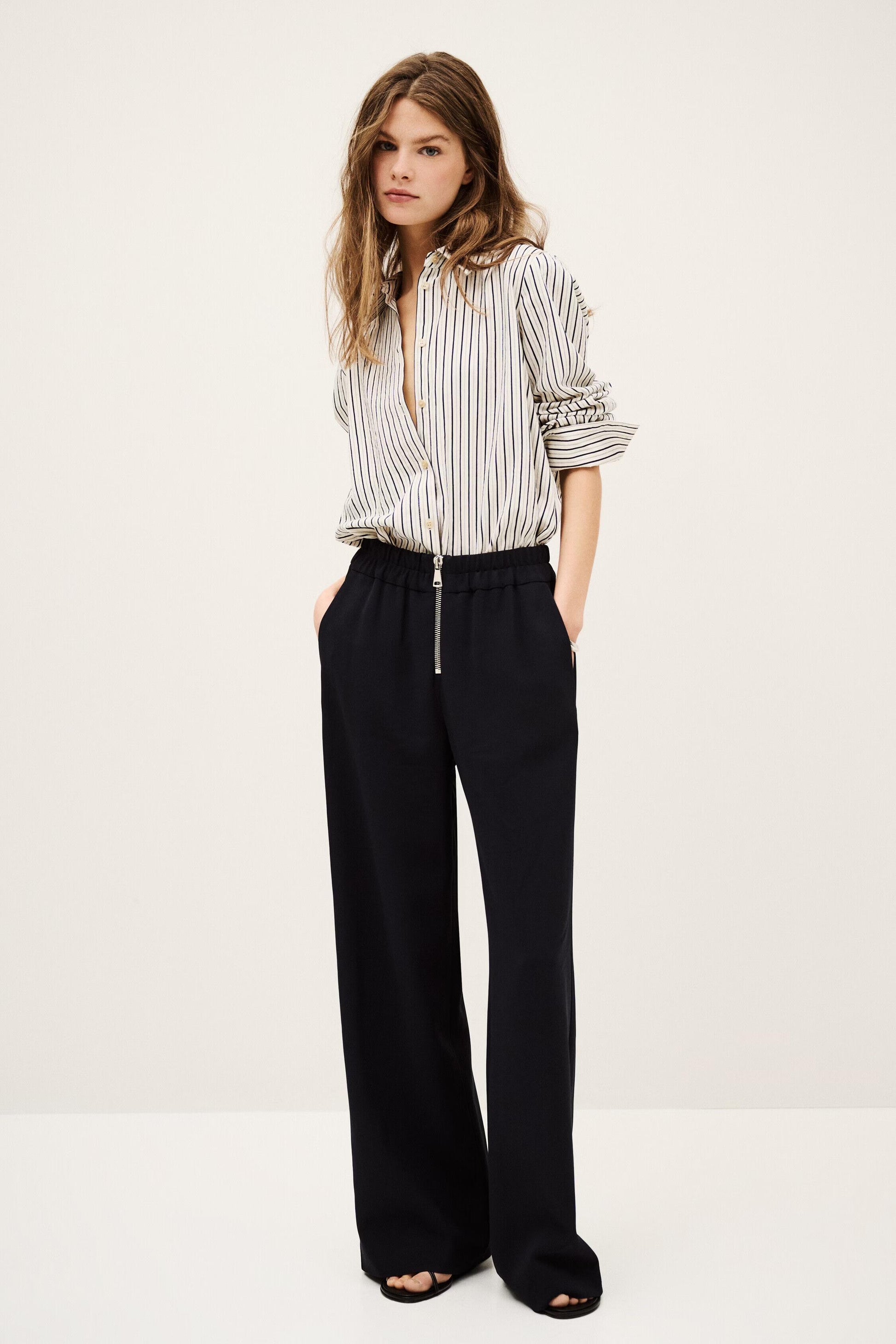 ba&sh Wide Tailored Pants Carlos Blue