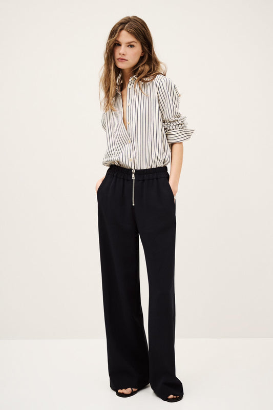ba&sh Wide Tailored Pants Carlos Blue