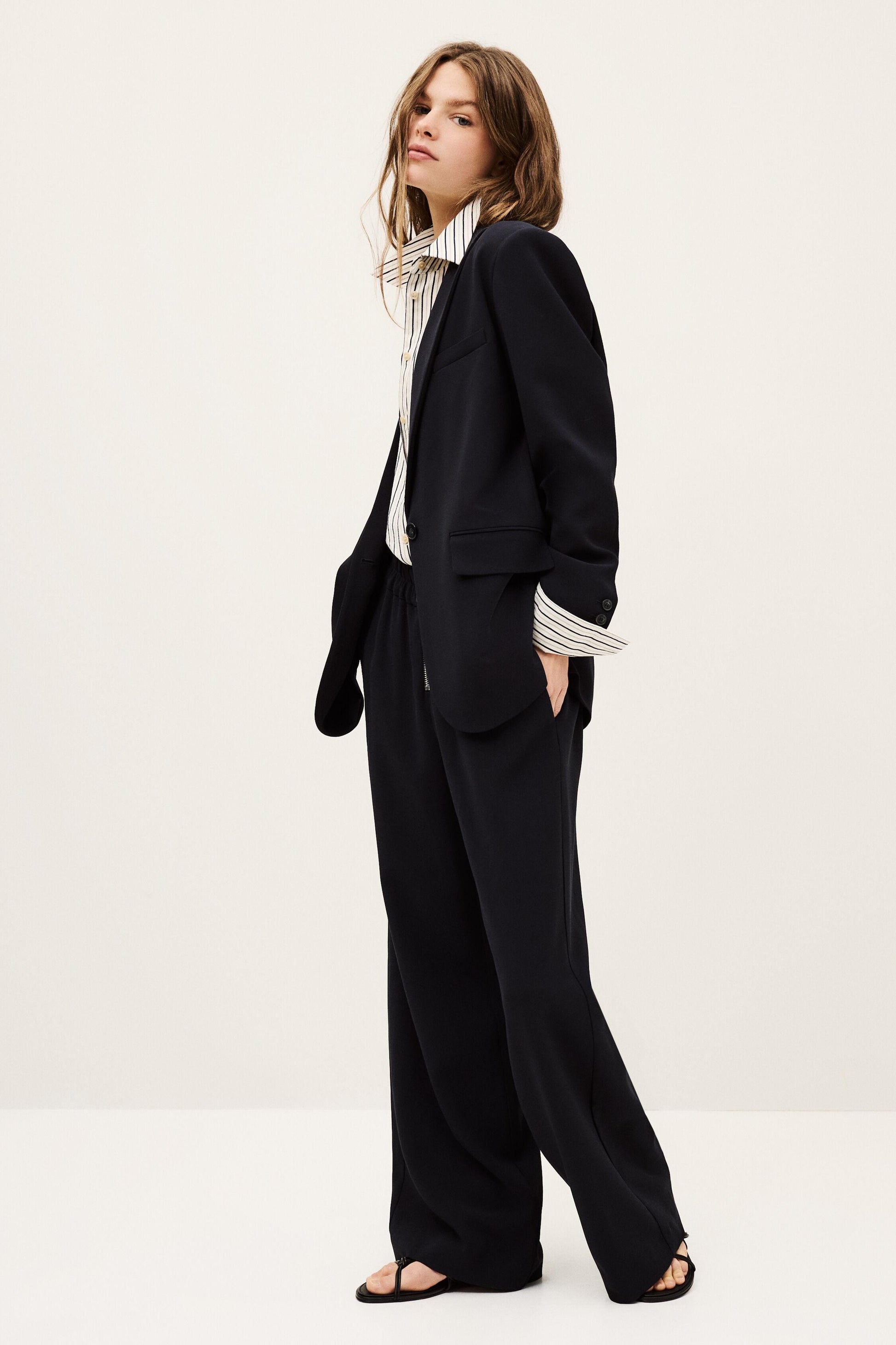 ba&sh Wide Tailored Pants Carlos Blue