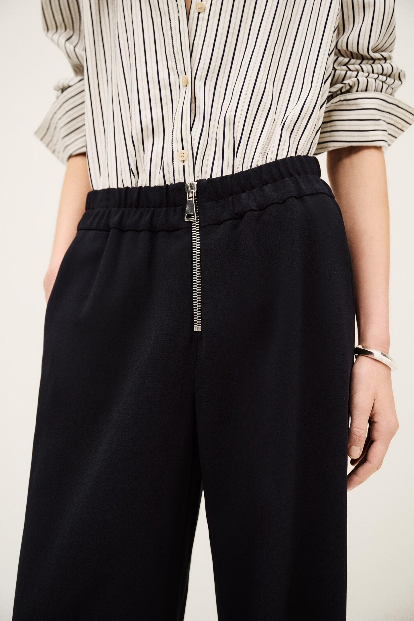 ba&sh Wide Tailored Pants Carlos Blue