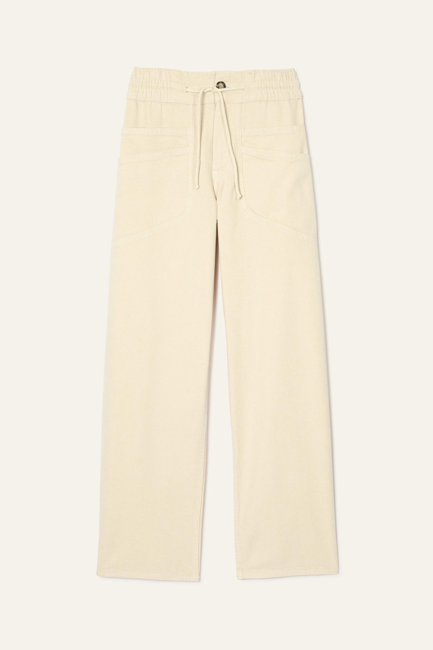 ba&sh Loose Straight-Leg Pants Fima Off-White