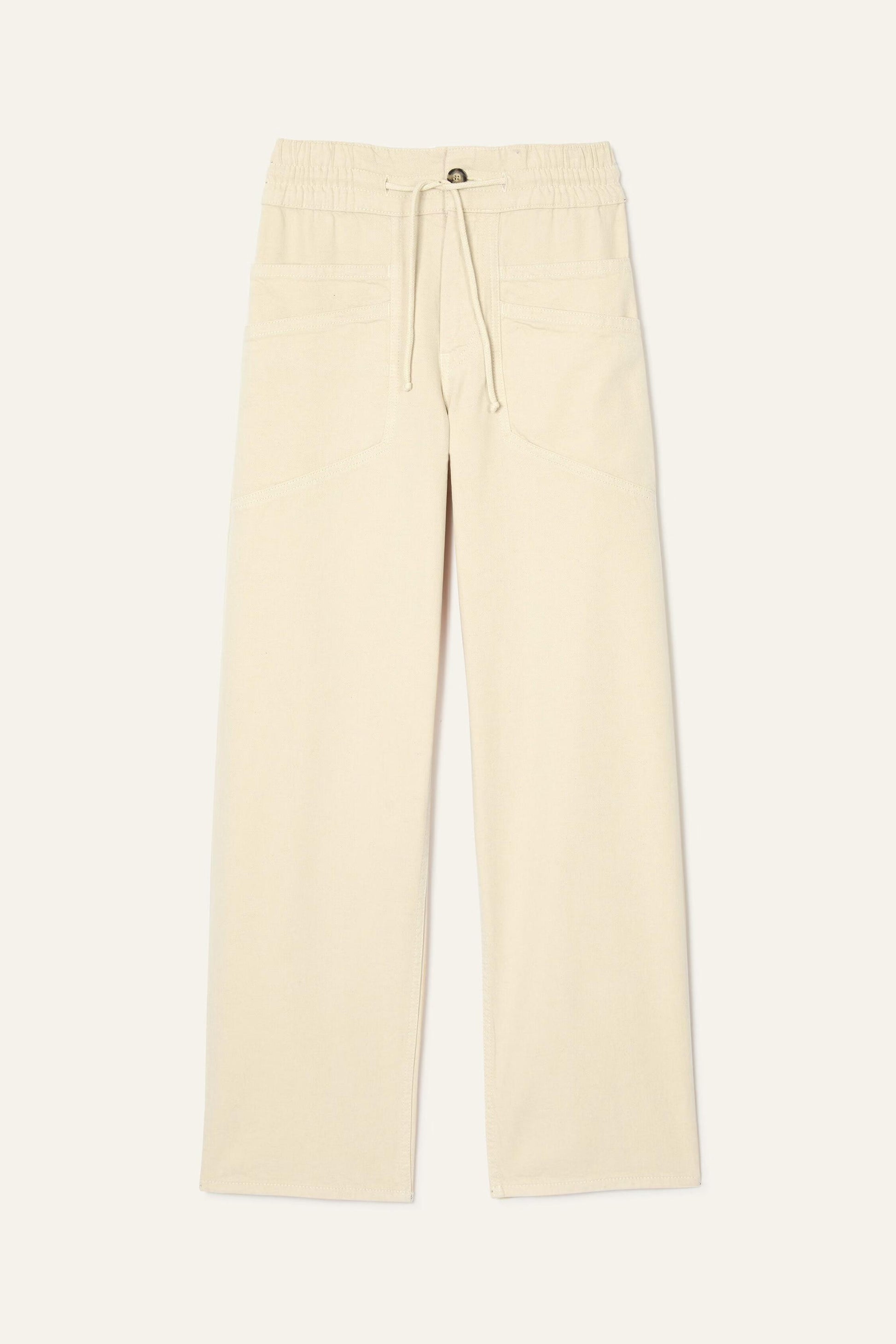 ba&sh Loose Straight-Leg Pants Fima Off-White