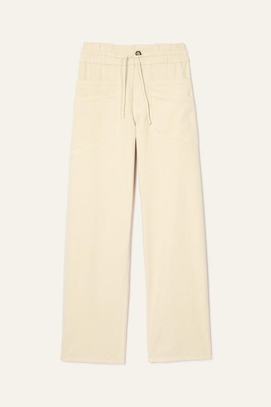 ba&sh Loose Straight-Leg Pants Fima Off-White