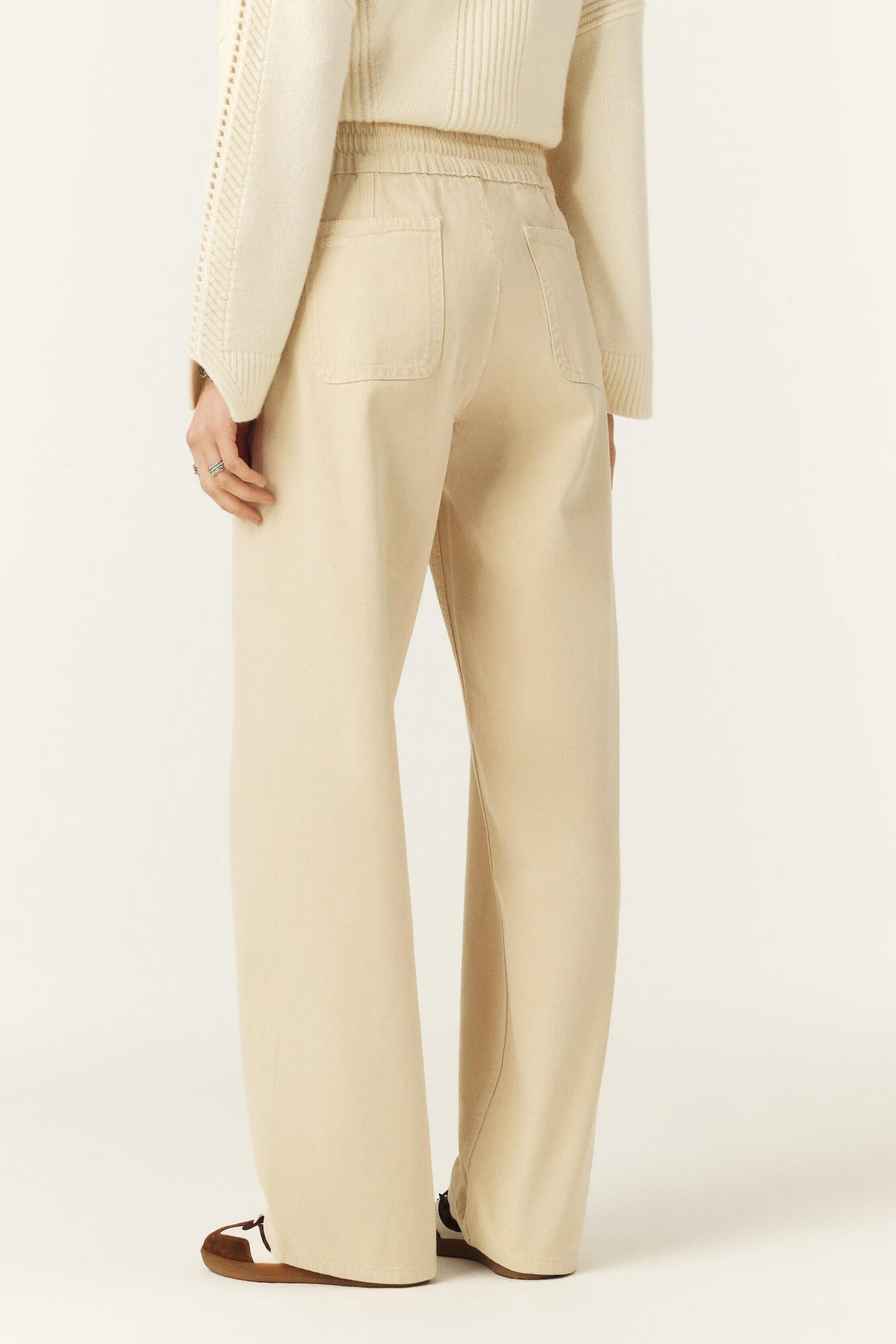 ba&sh Loose Straight-Leg Pants Fima Off-White