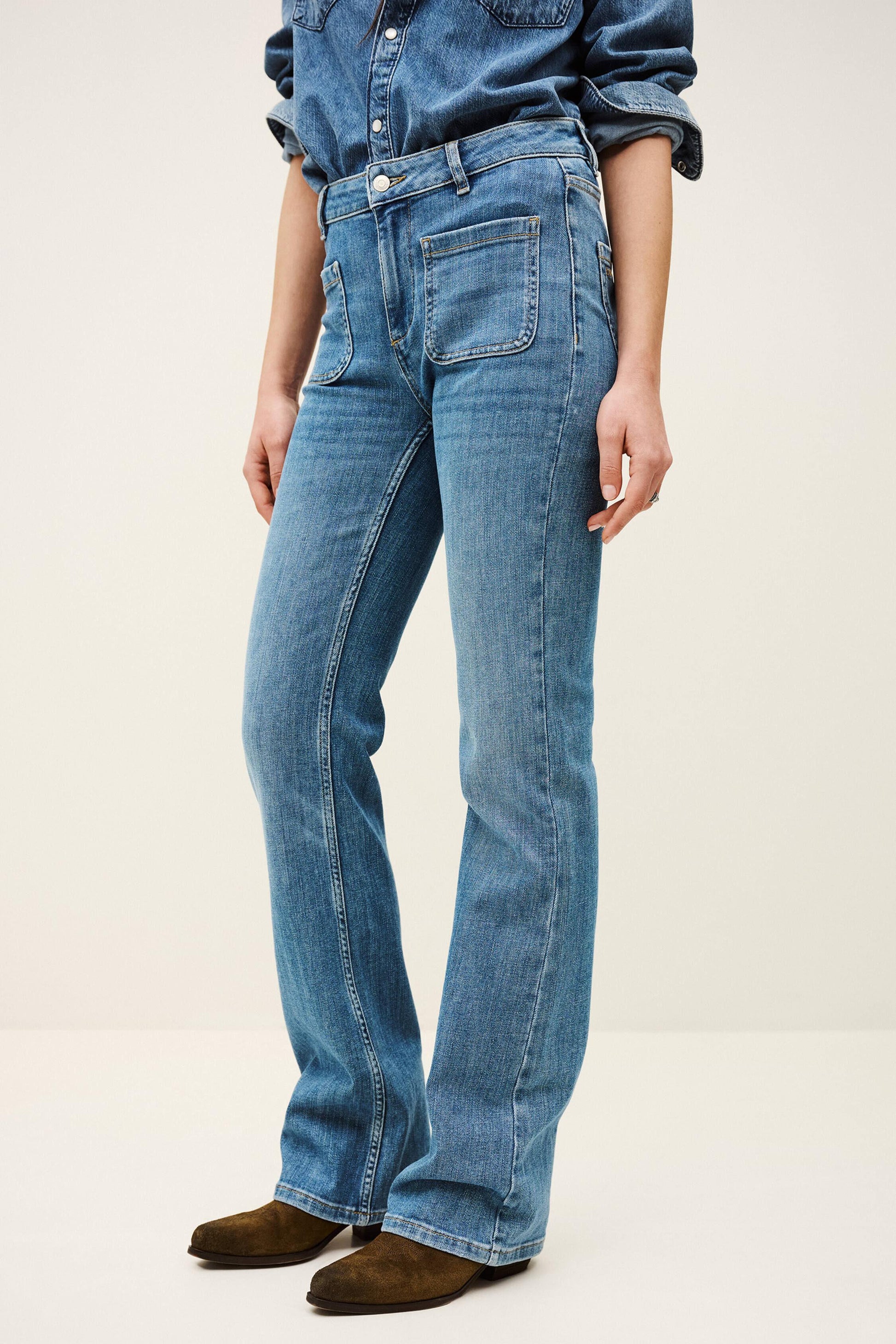 ba&sh Medium-Rise Jeans Ross Blue