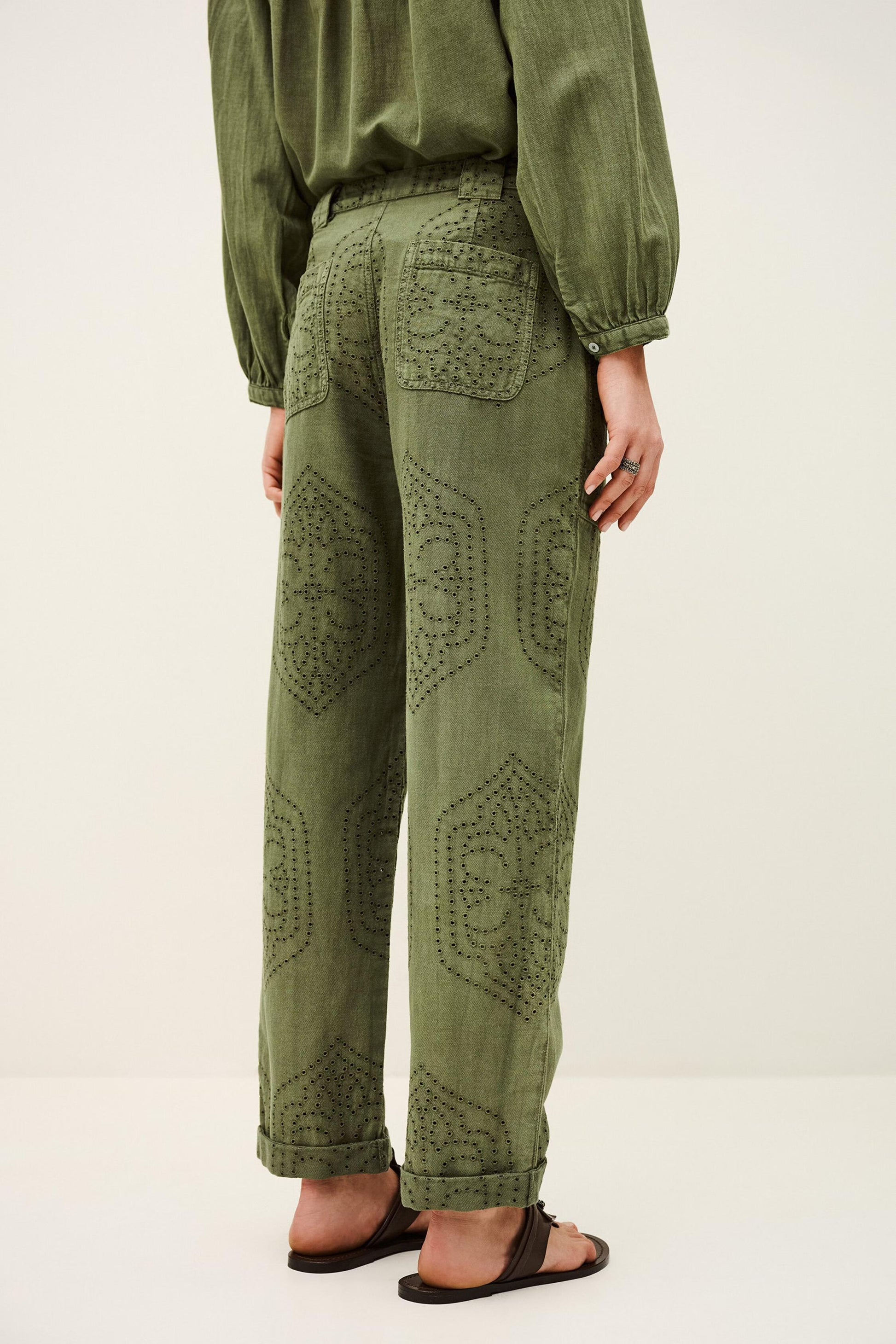 ba&sh Carrot Leg Pants Giany Green
