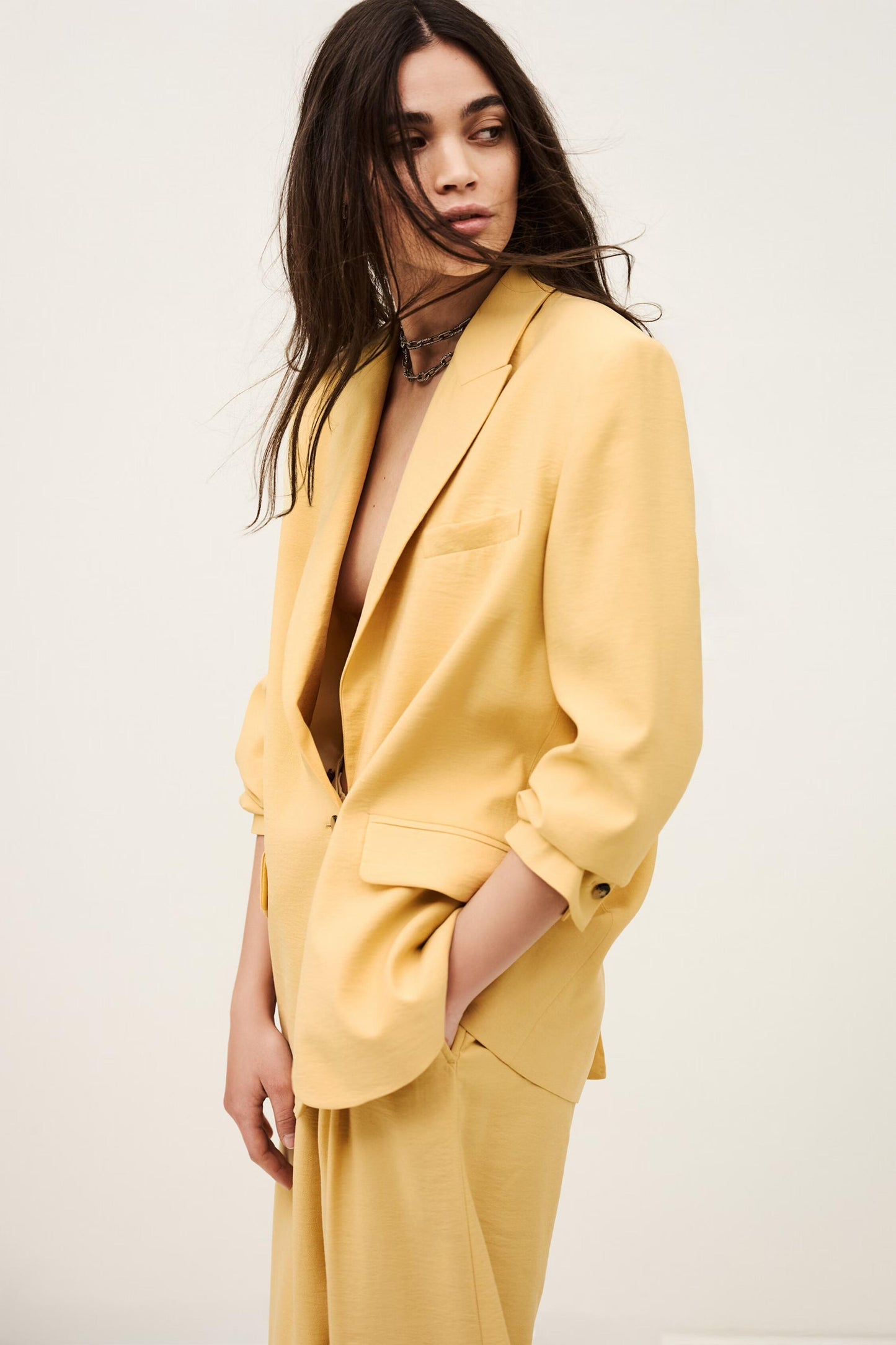 ba&sh Tailored Jacket Dalena Yellow