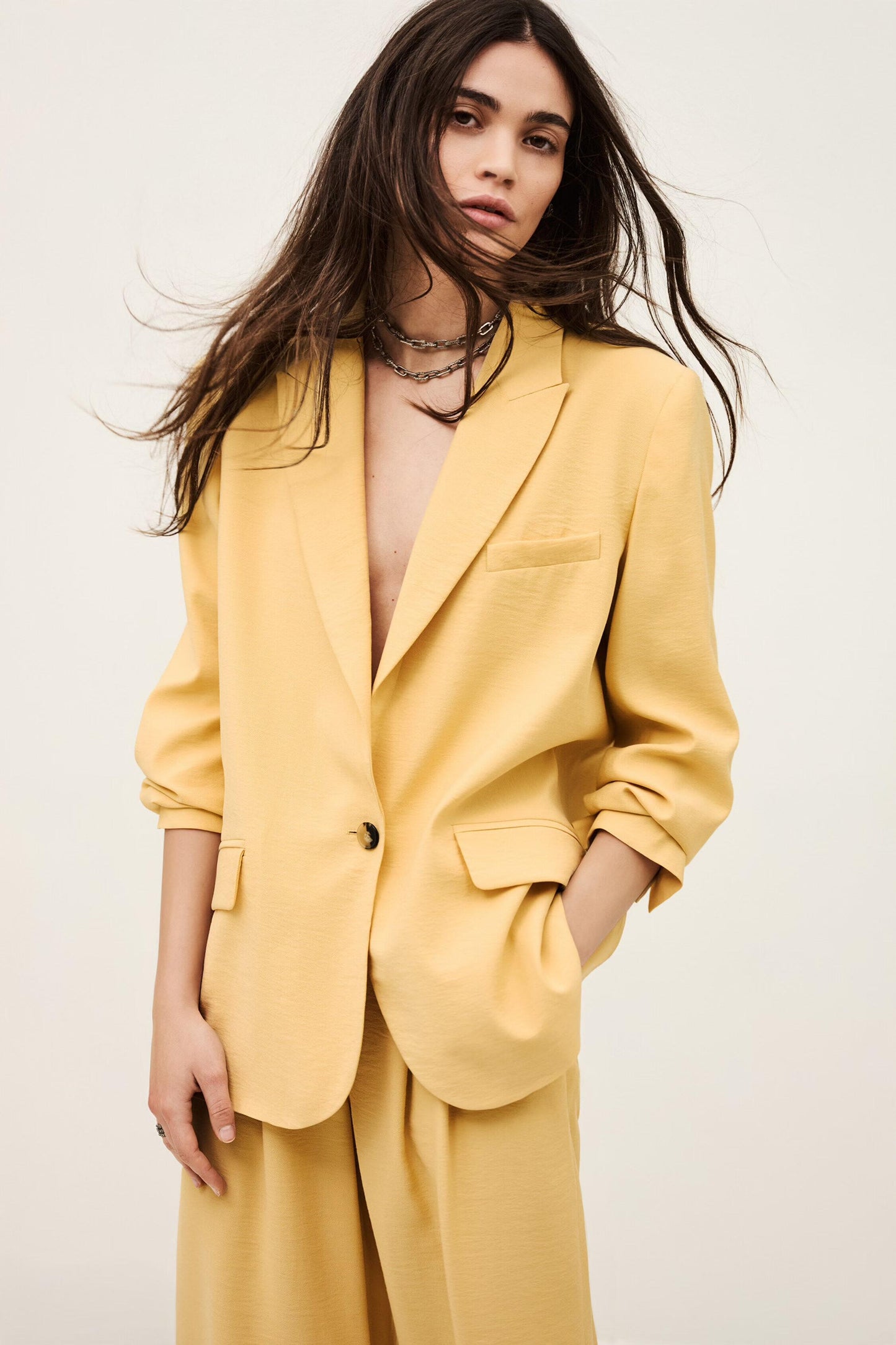 ba&sh Tailored Jacket Dalena Yellow