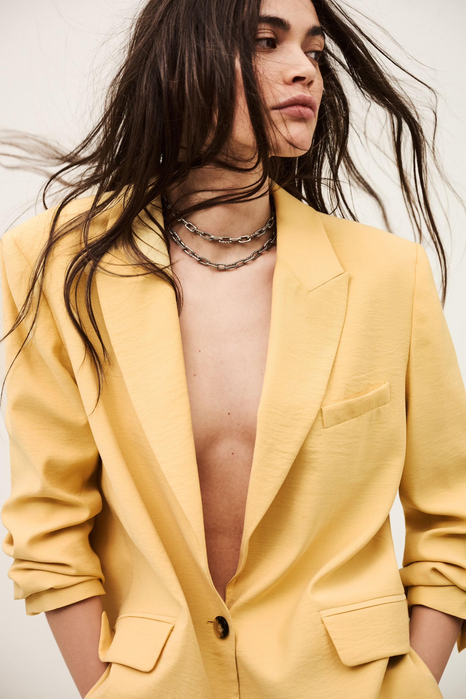 ba&sh Tailored Jacket Dalena Yellow