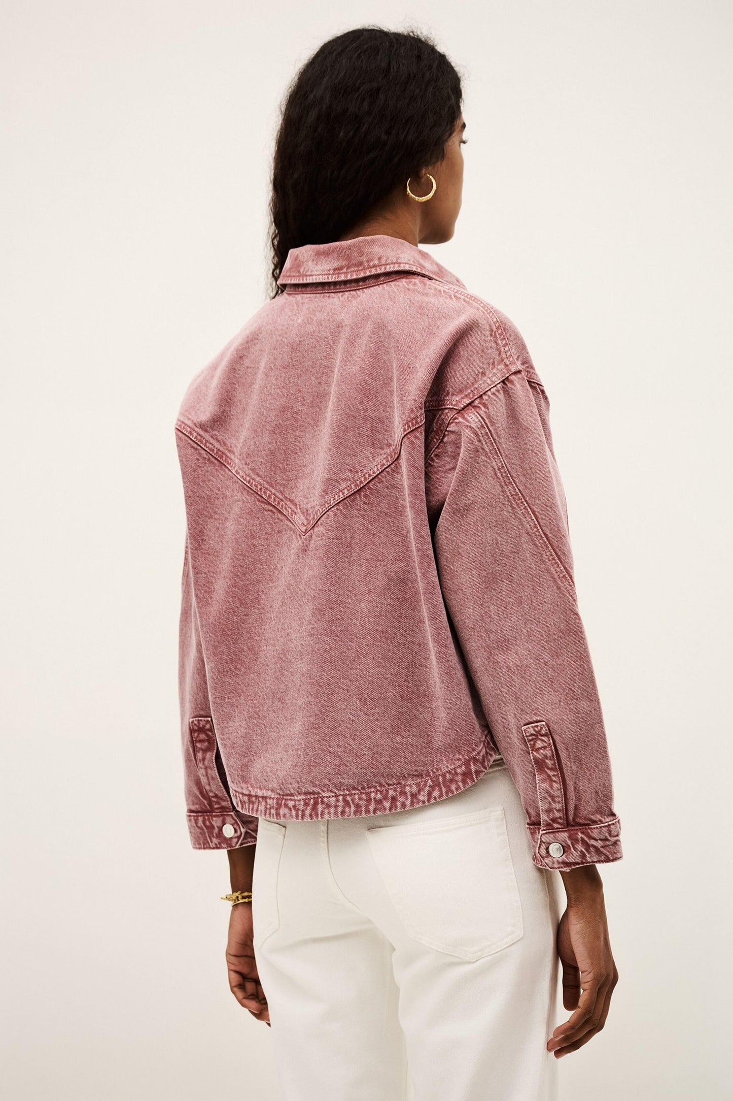 ba&sh Denim Jacket Runo Pink
