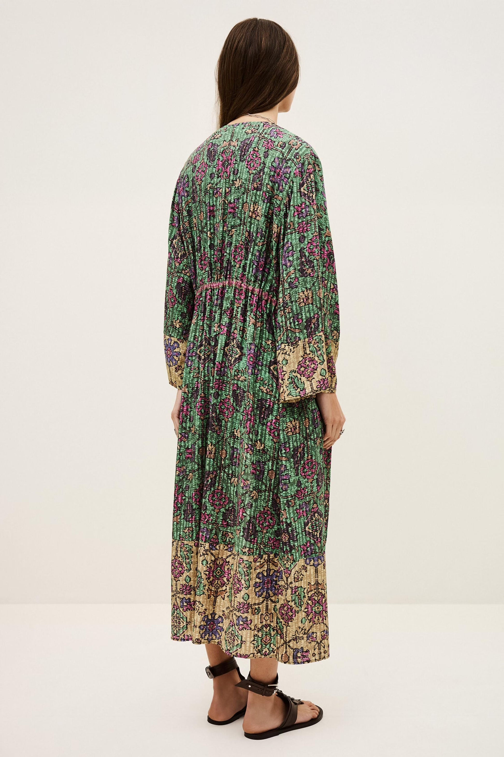 ba&sh Long Kimono Padrig Green
