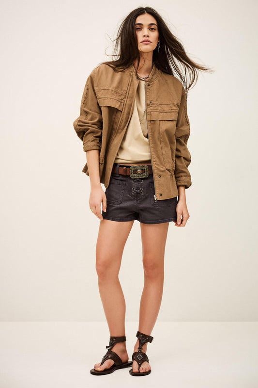 ba&sh Safari-Style Jacket Coly Brown