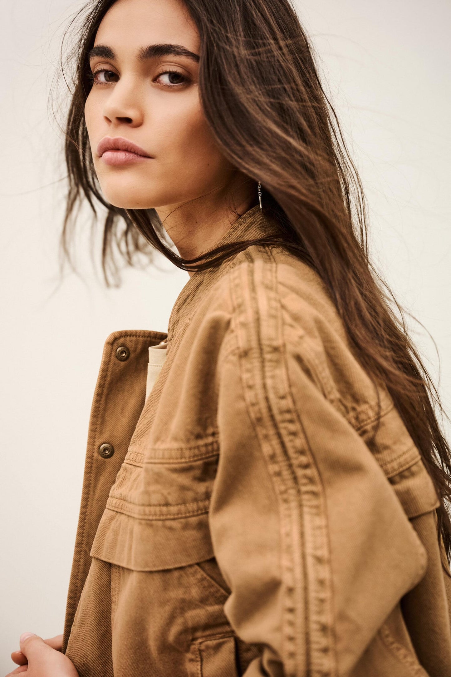 ba&sh Safari-Style Jacket Coly Brown
