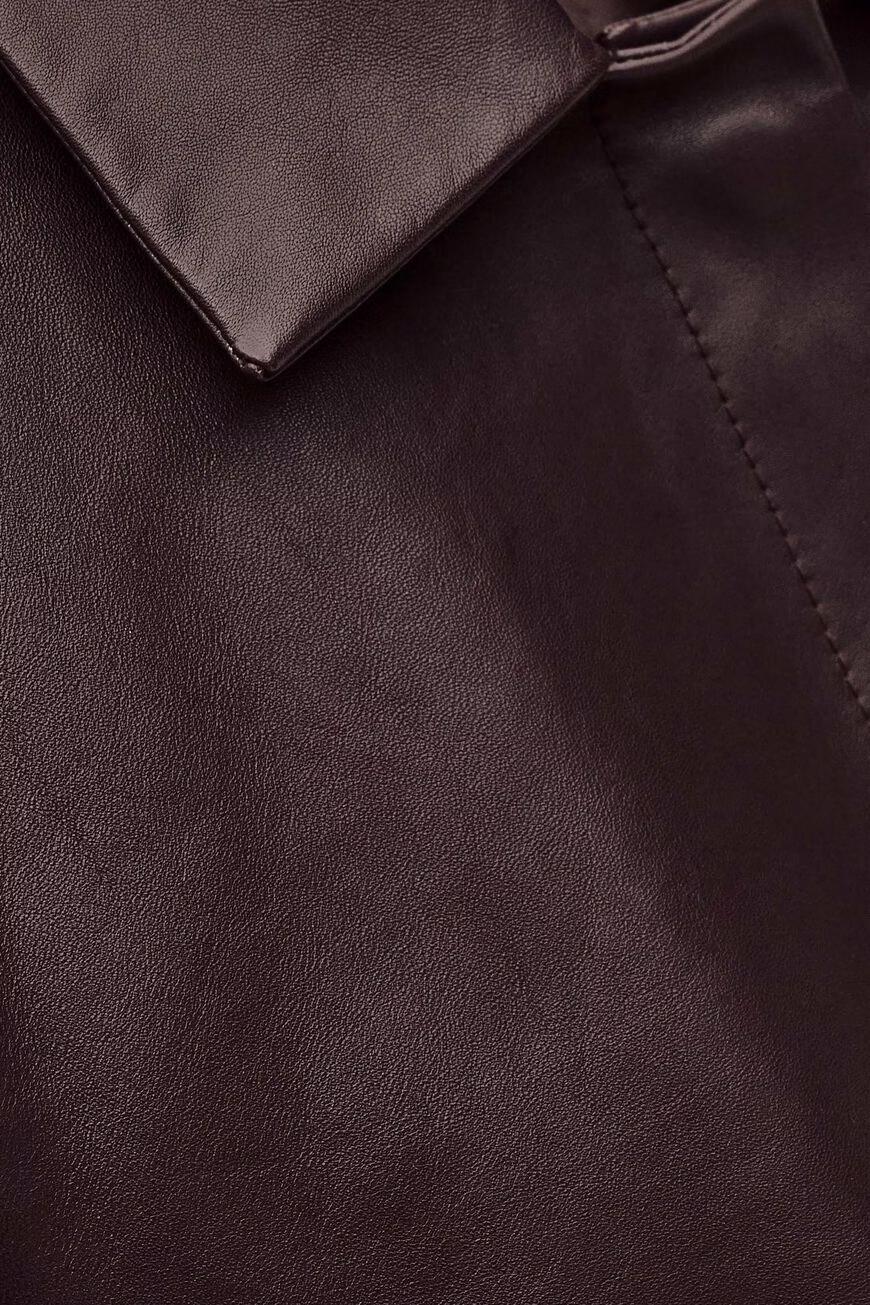 ba&sh Cropped Leather Jacket Manita Purple