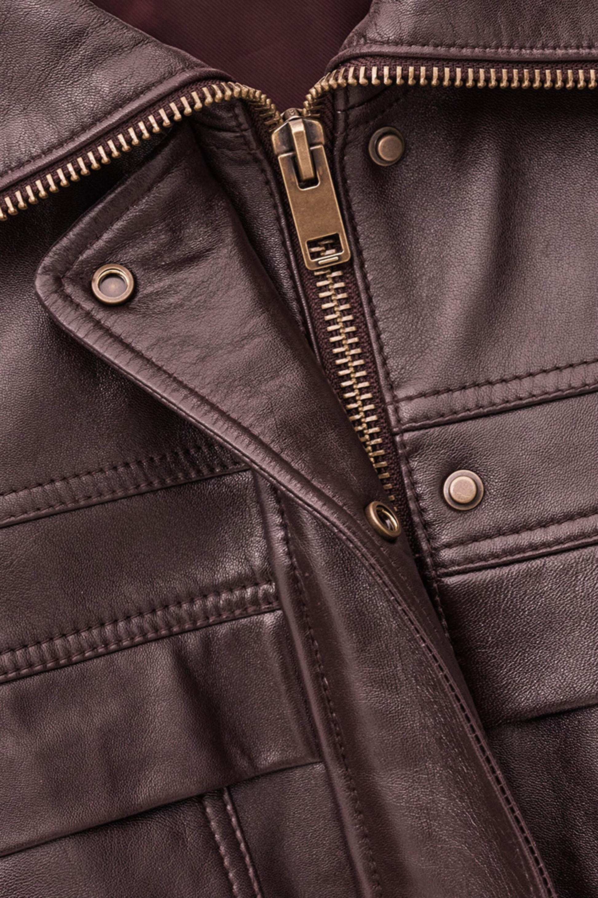 ba&sh Oversize Leather Jacket Kassia Red
