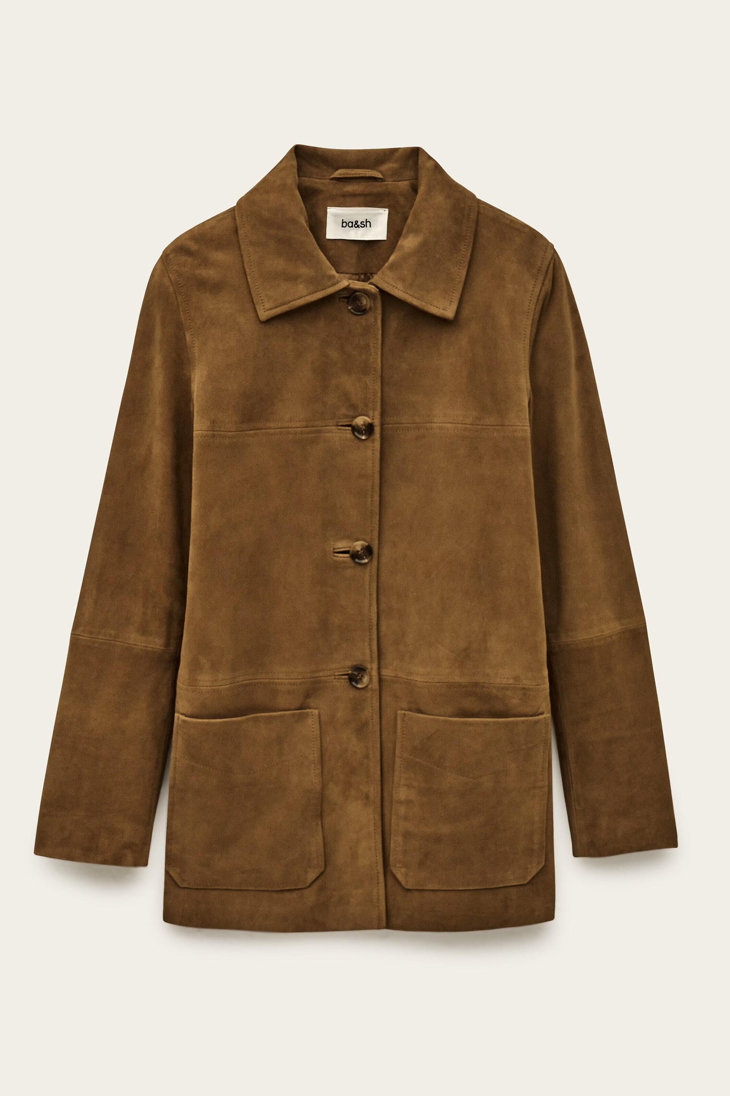 ba&sh Long Velvet Jacket Mario Brown
