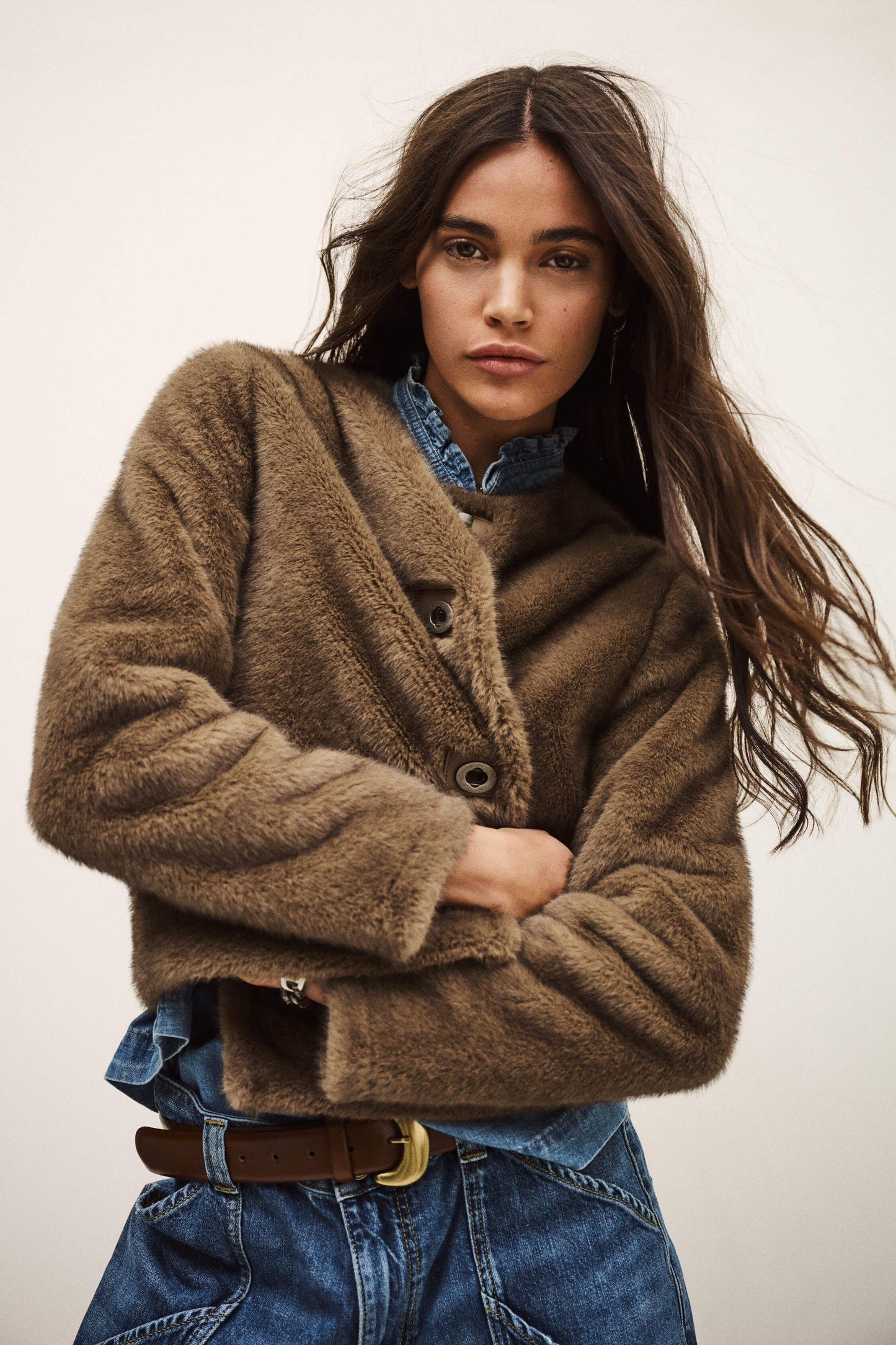 ba&sh Straight-Cut Jacket Basil Gray