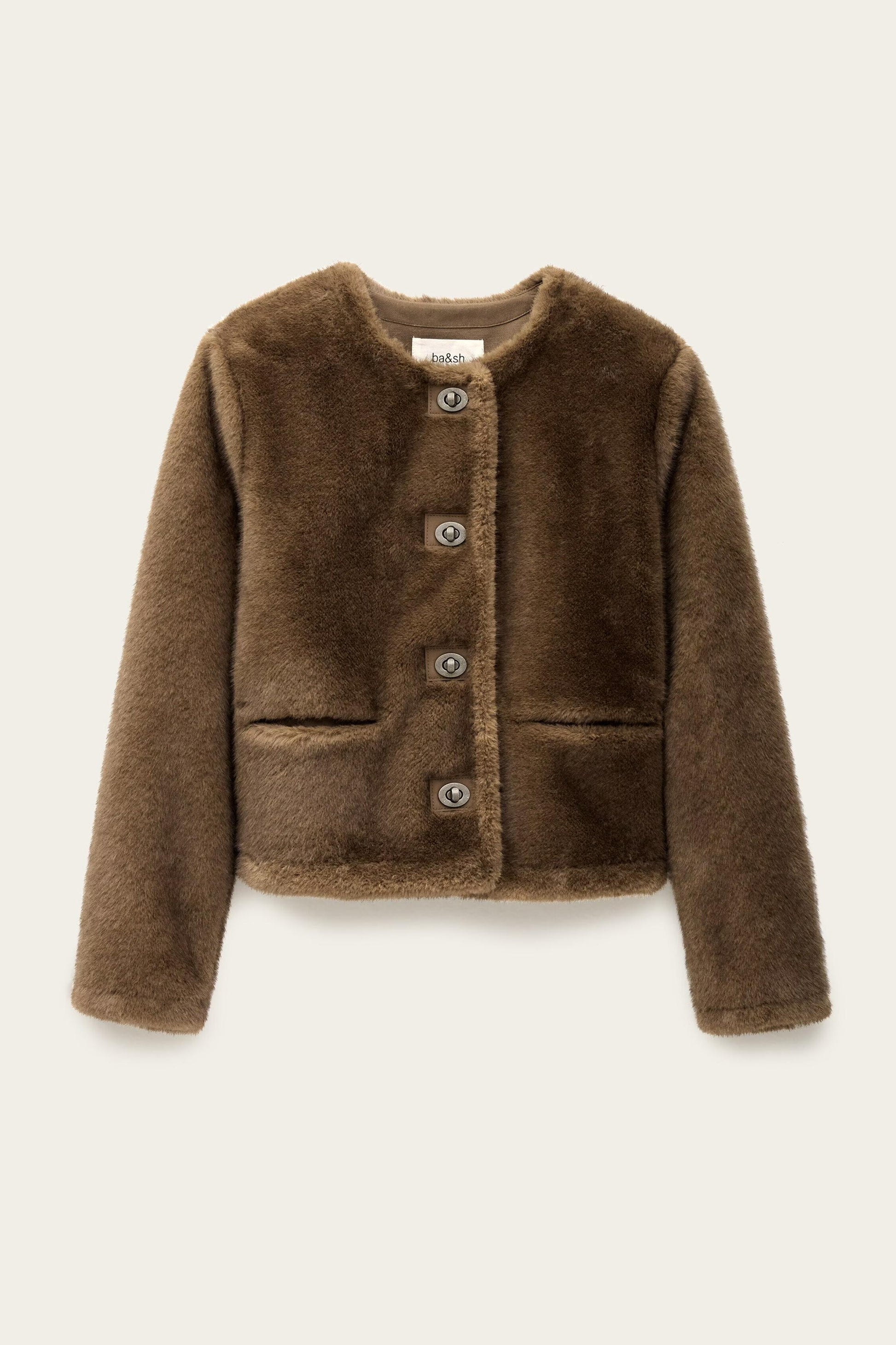 ba&sh Straight-Cut Jacket Basil Gray