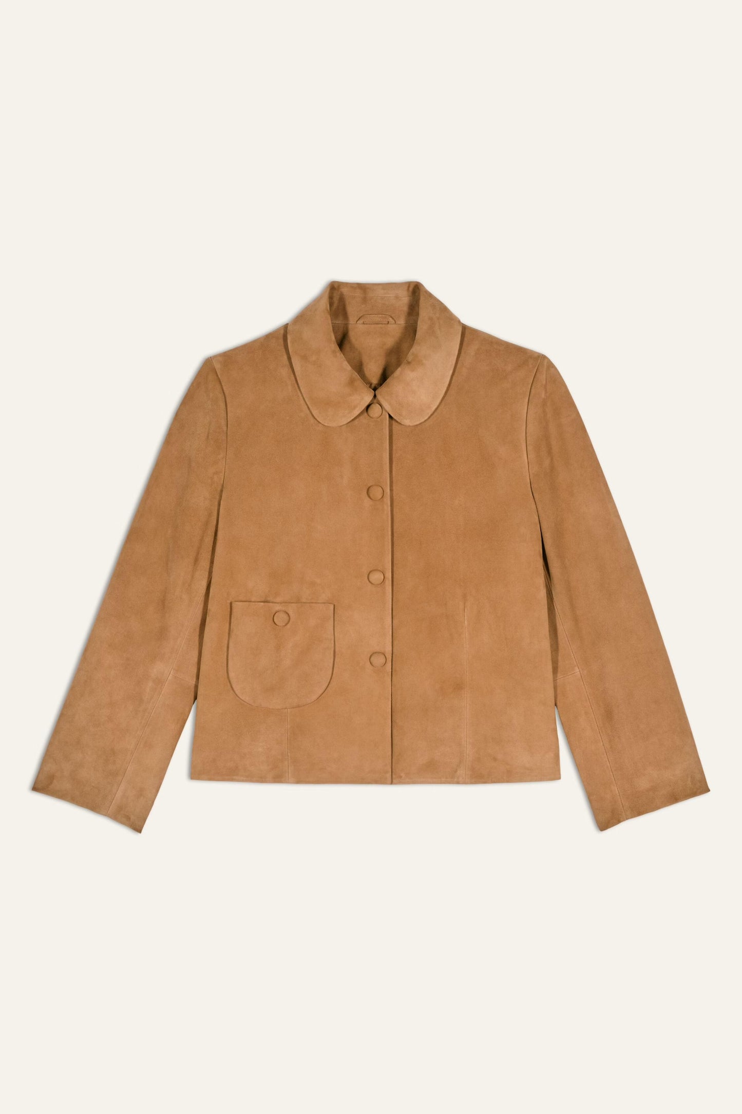 ba&sh Straight-Cut Jacket Milas Brown