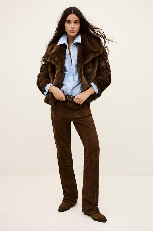 ba&sh Faux Fur Coat Foxy Brown