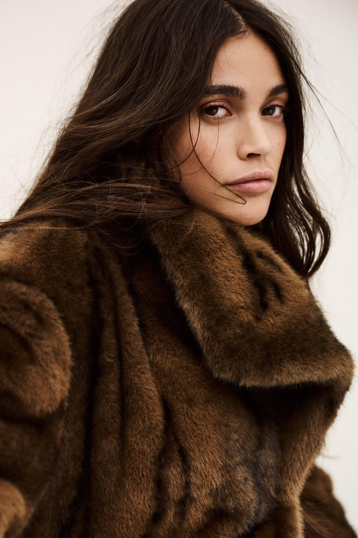 ba&sh Faux Fur Coat Foxy Brown