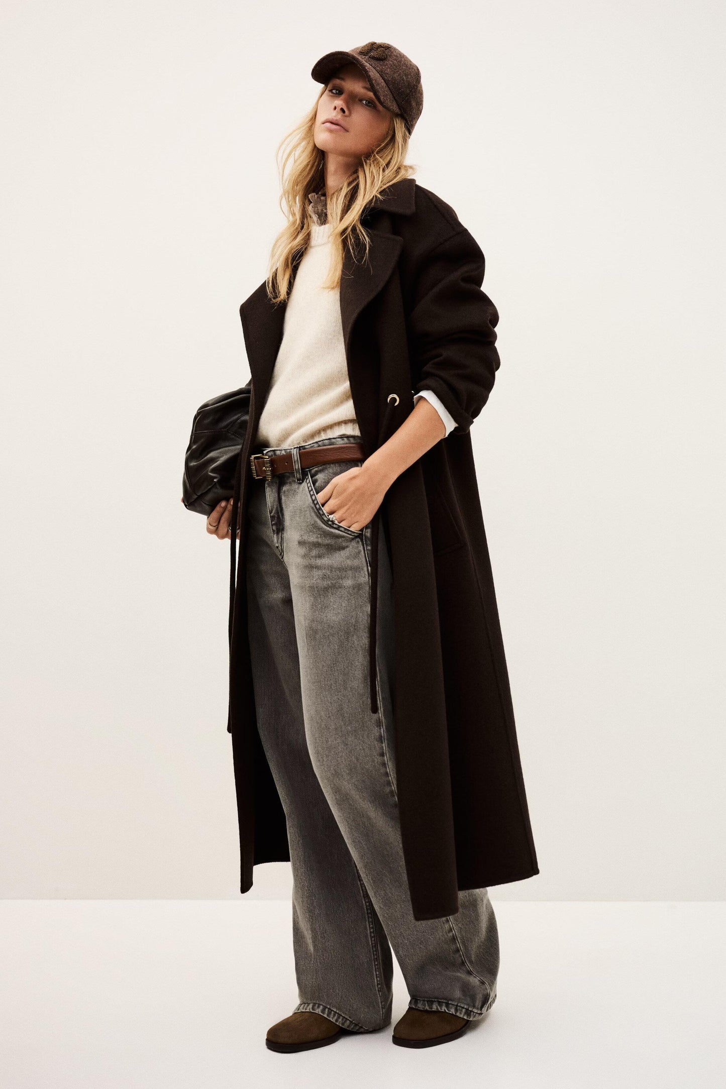 ba&sh Midi Coat Kate Brown