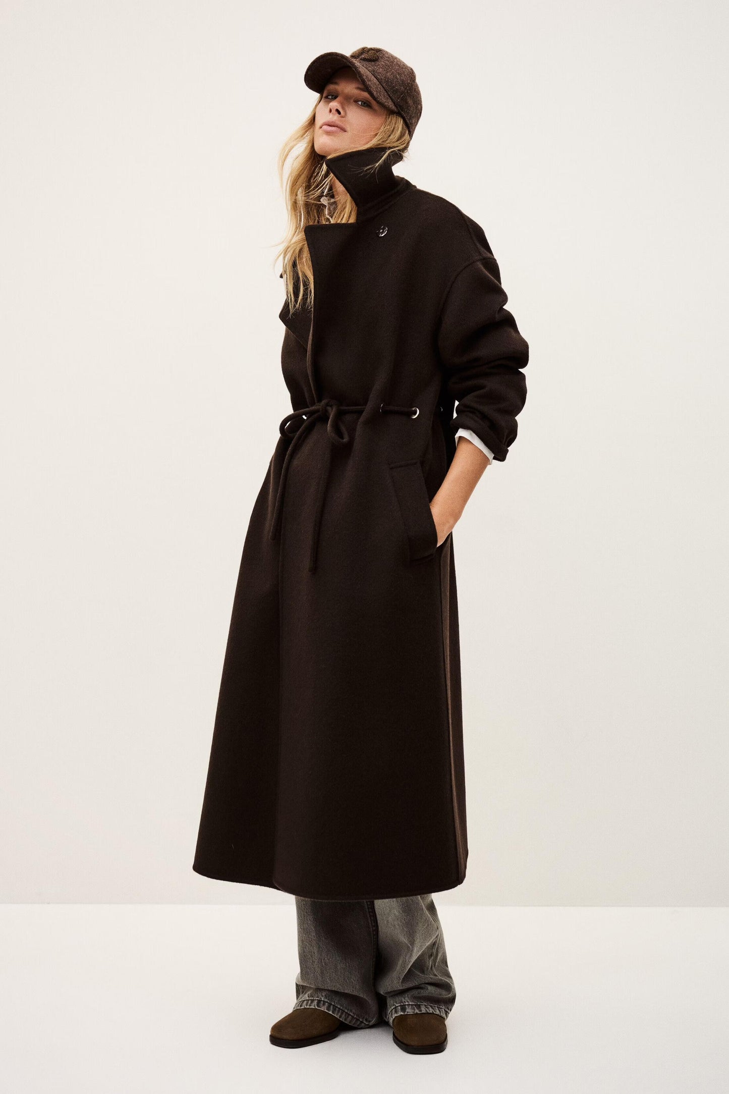 ba&sh Midi Coat Kate Brown