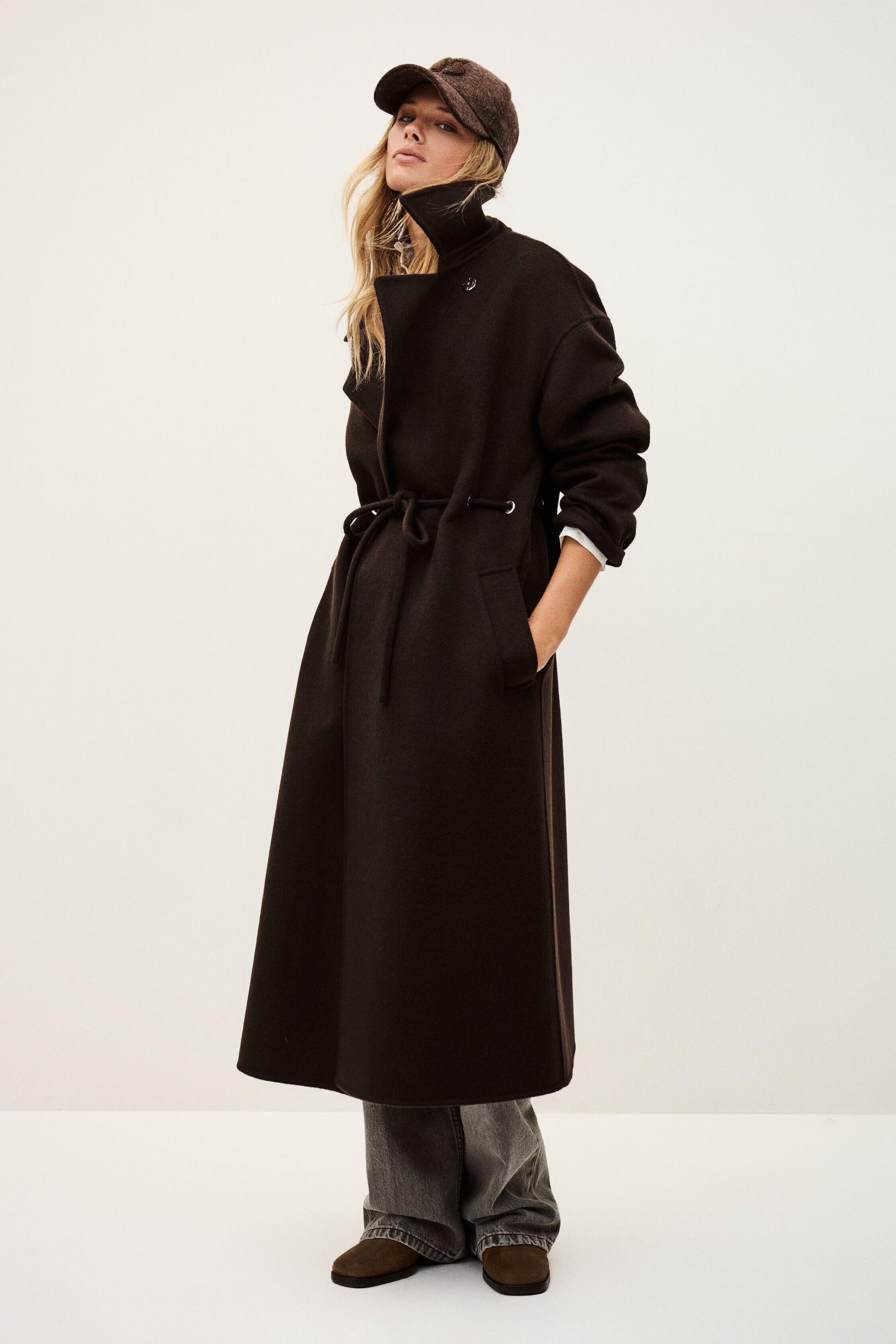 ba&sh Midi Coat Kate Brown
