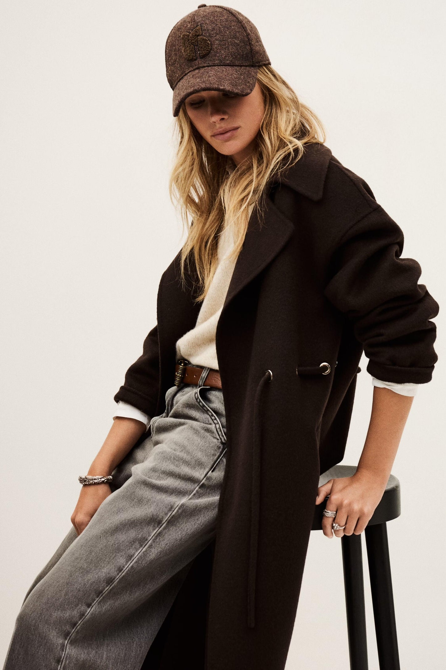 ba&sh Midi Coat Kate Brown