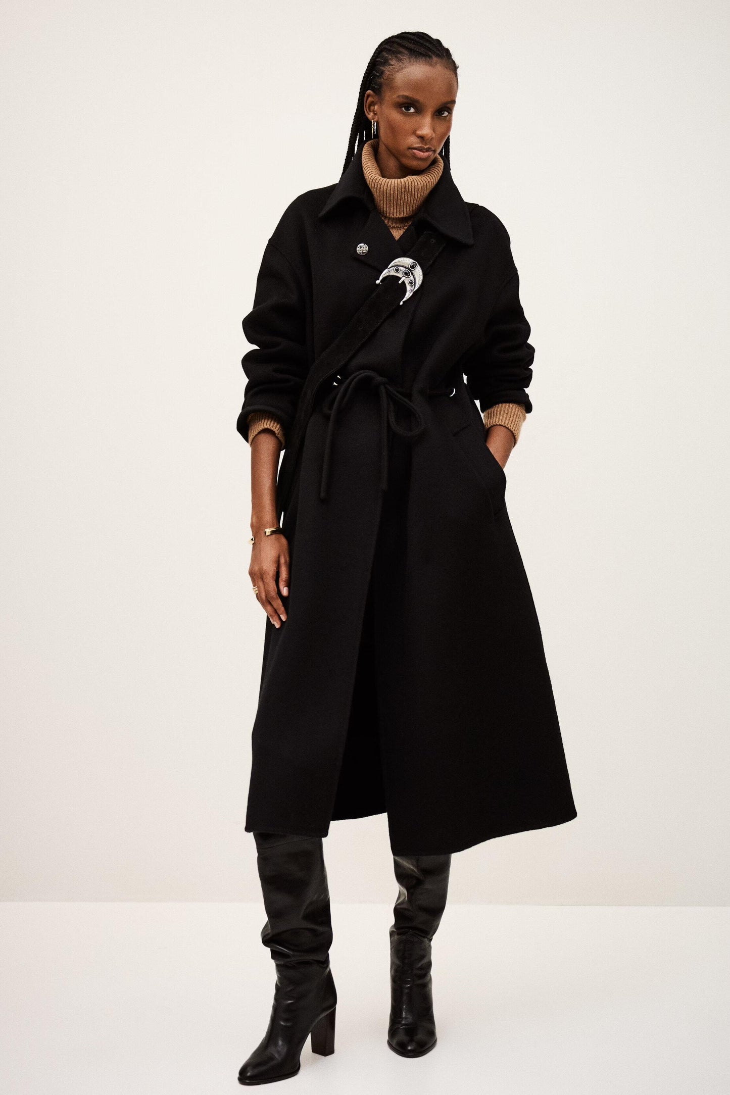 ba&sh Trenchcoat Kate Black