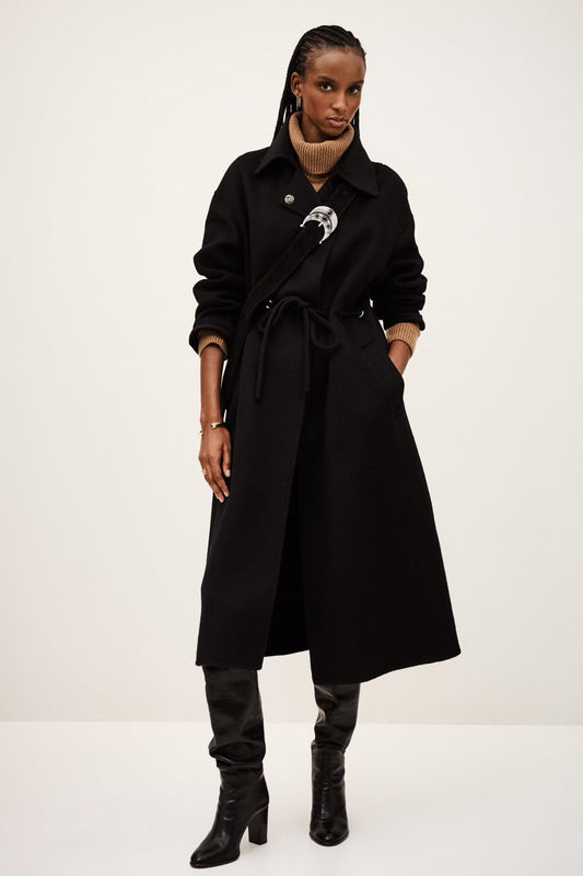 ba&sh Trenchcoat Kate Black