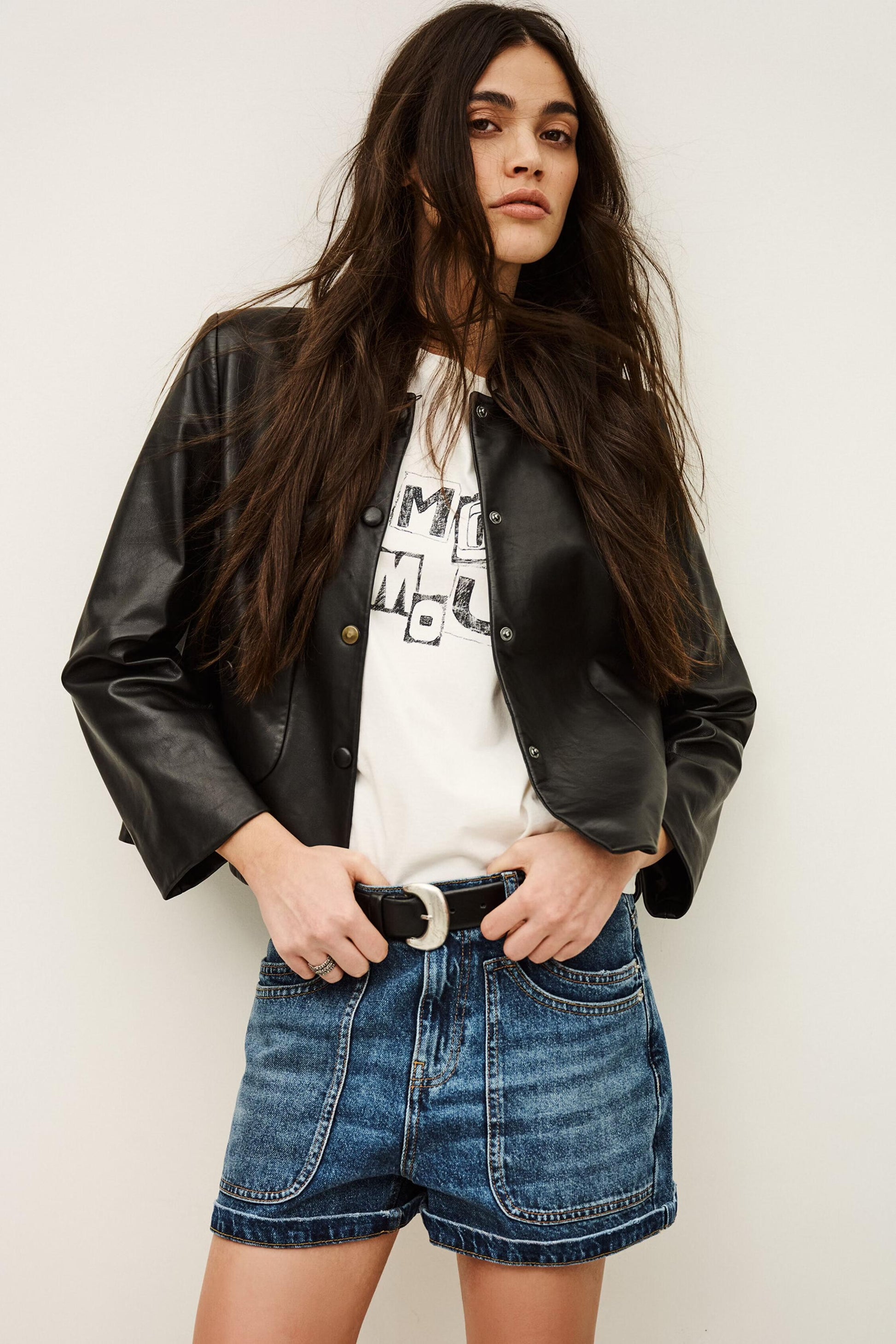 ba&sh 3/4 Sleeve Jacket Mylos Black