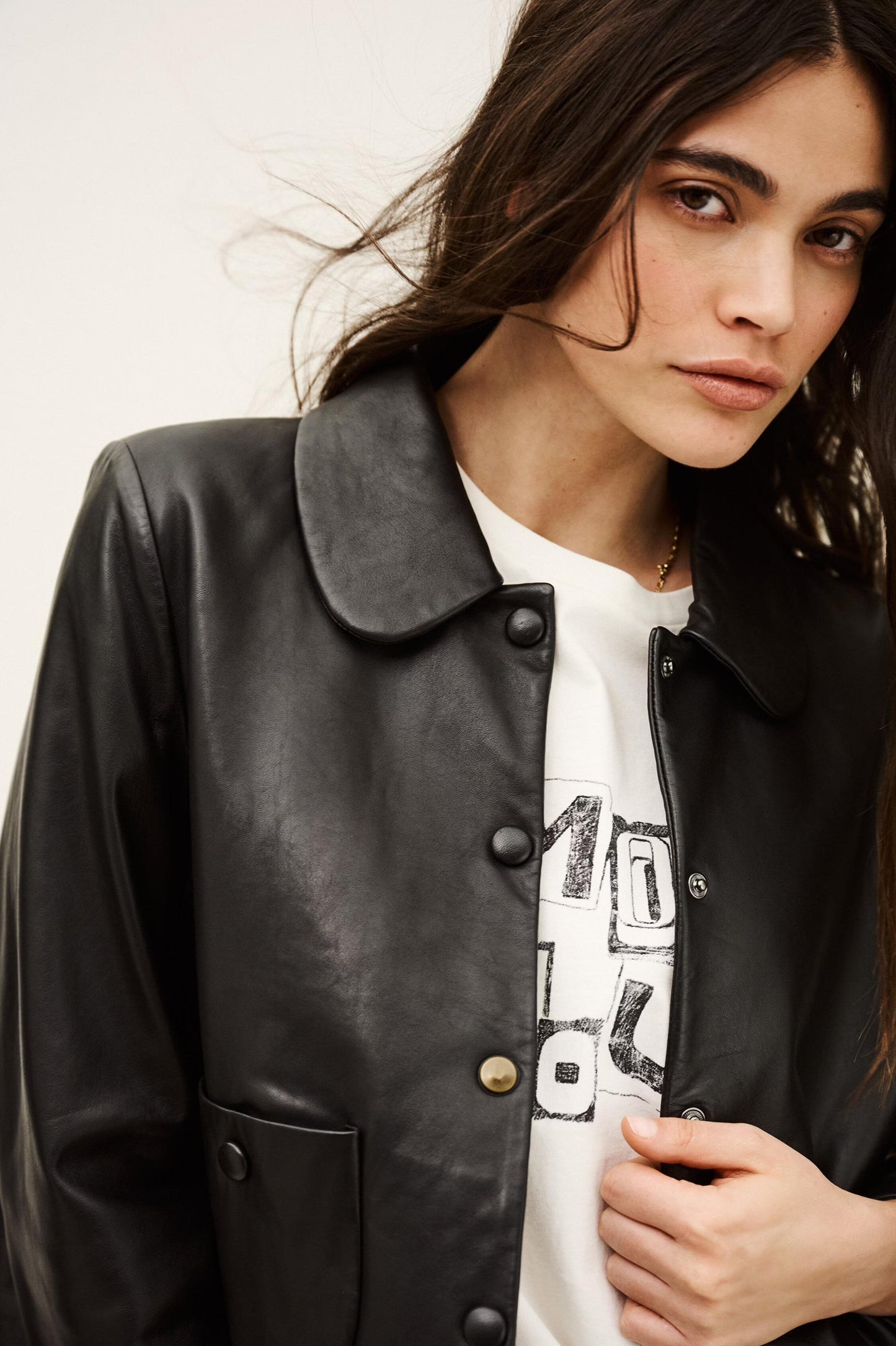 ba&sh 3/4 Sleeve Jacket Mylos Black