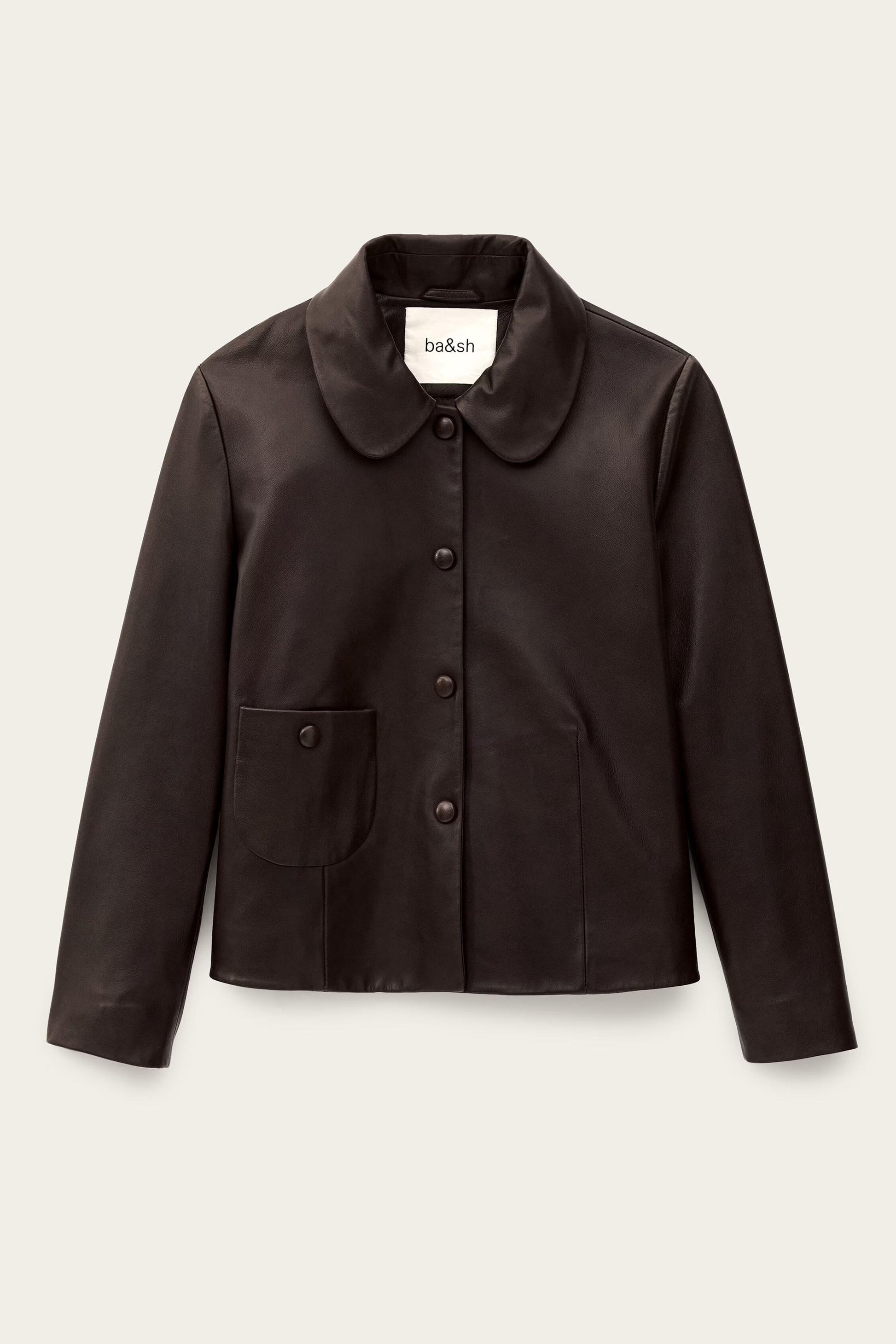 ba&sh Peter Pan Collar Jacket Milos Brown