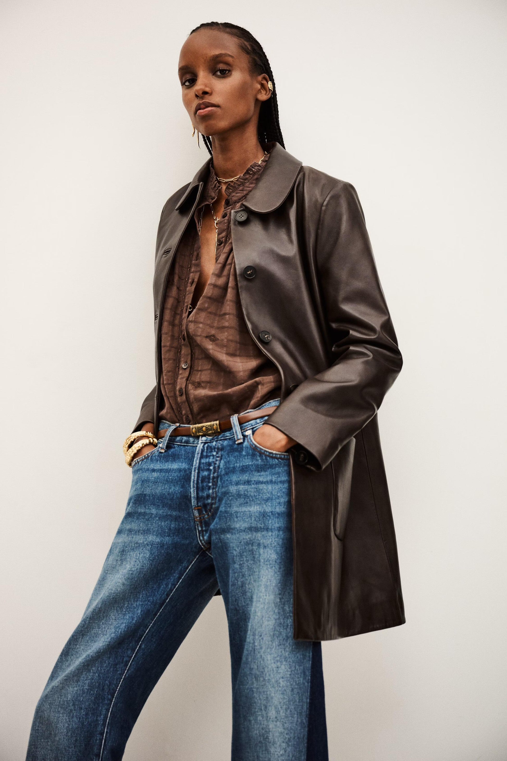 ba&sh 3/4-Length Coat Madie Brown
