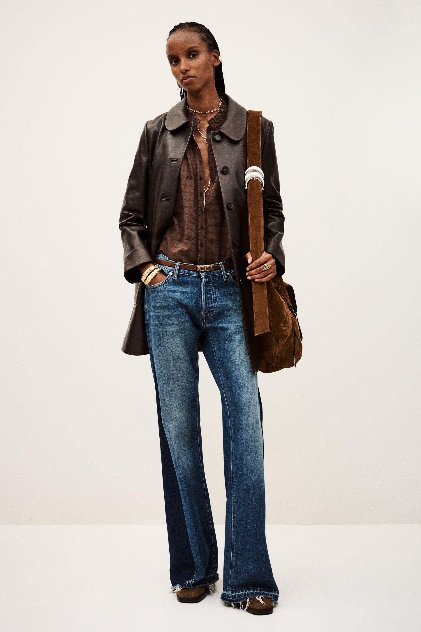 ba&sh 3/4-Length Coat Madie Brown