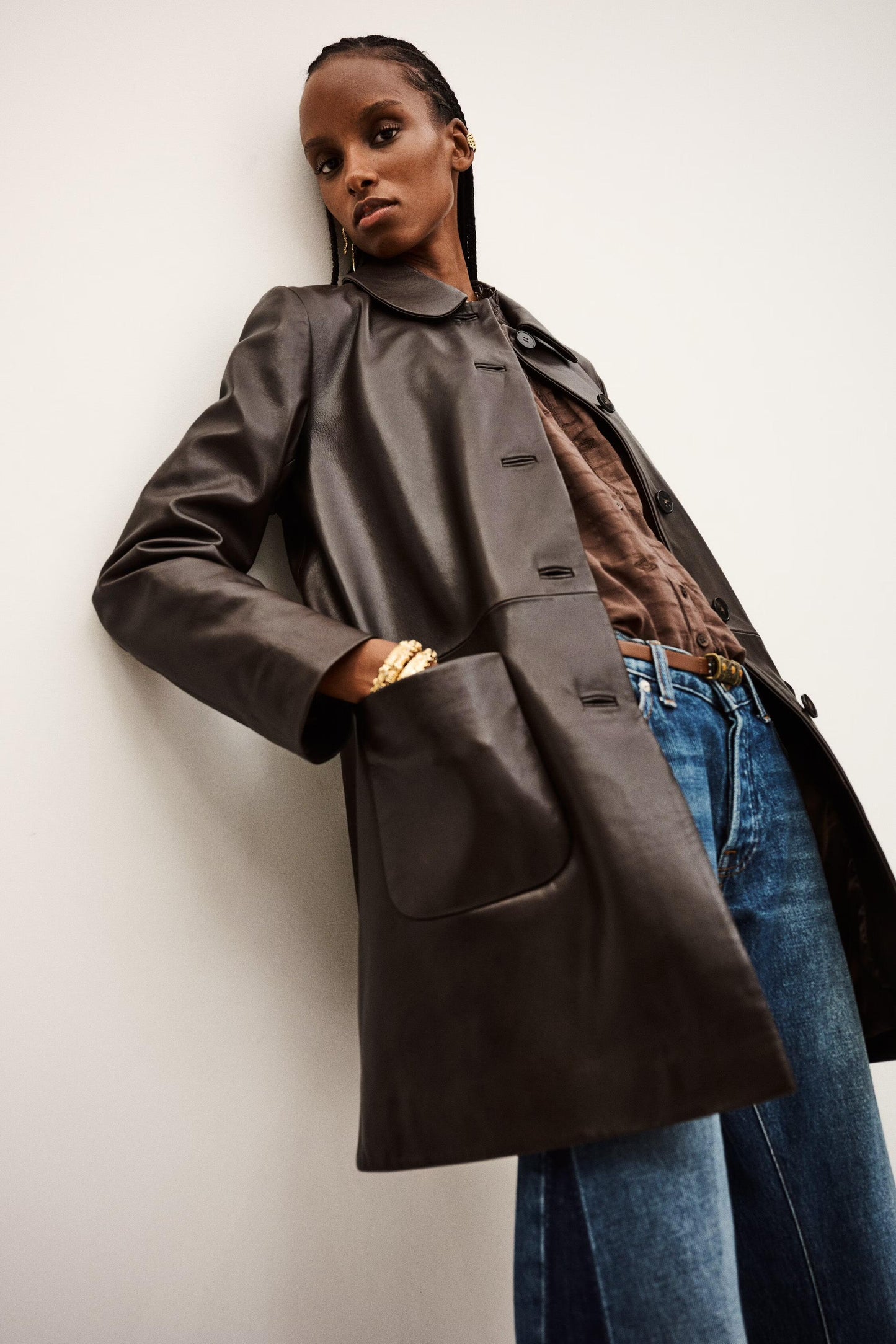 ba&sh 3/4-Length Coat Madie Brown