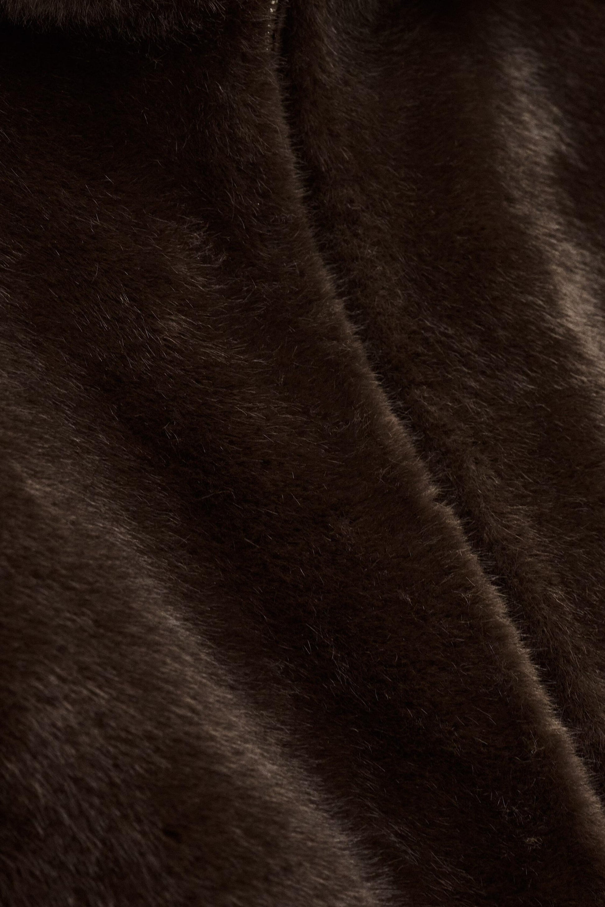 ba&sh Faux Fur Coat Pandy Brown