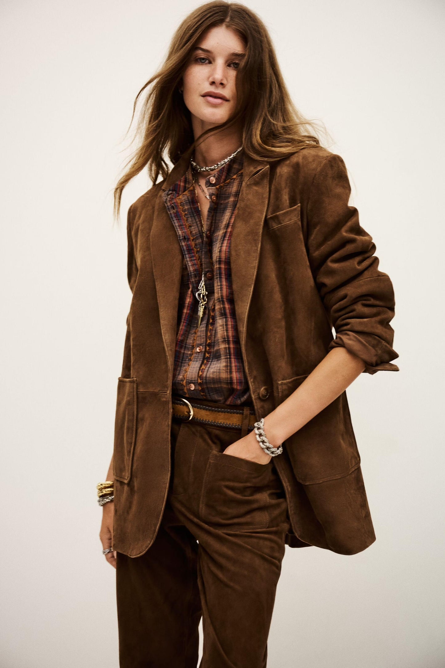 ba&sh Blazer Style Jacket Mosty Brown