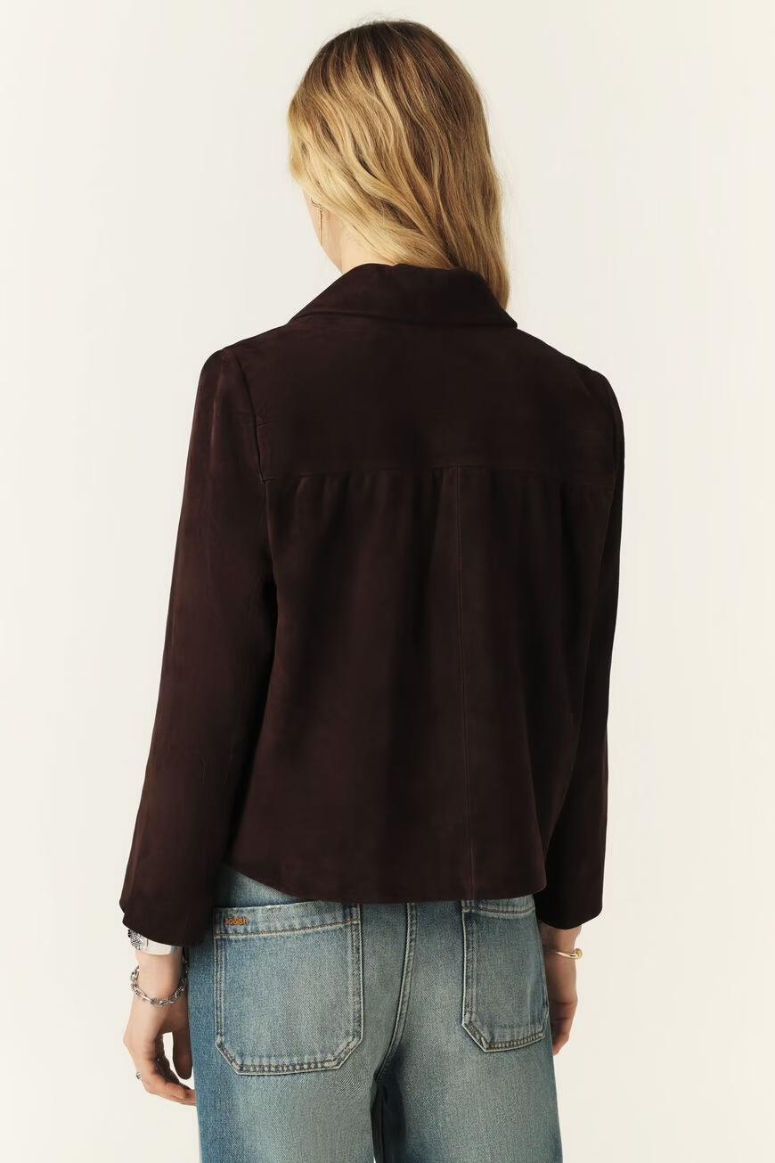 ba&sh Straight-Cut Jacket Milas Brown