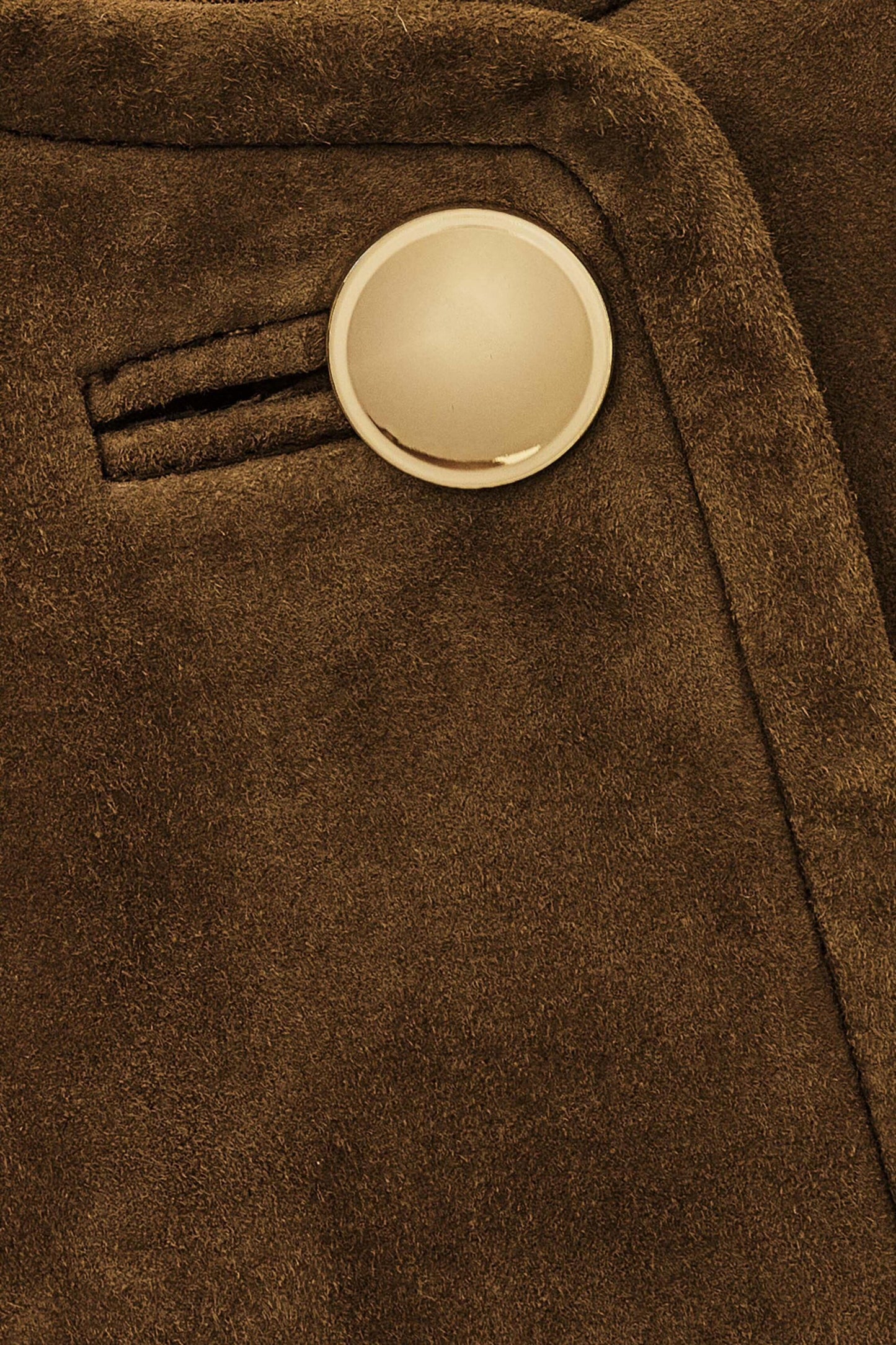 ba&sh Cropped Suede Jacket Mella Brown