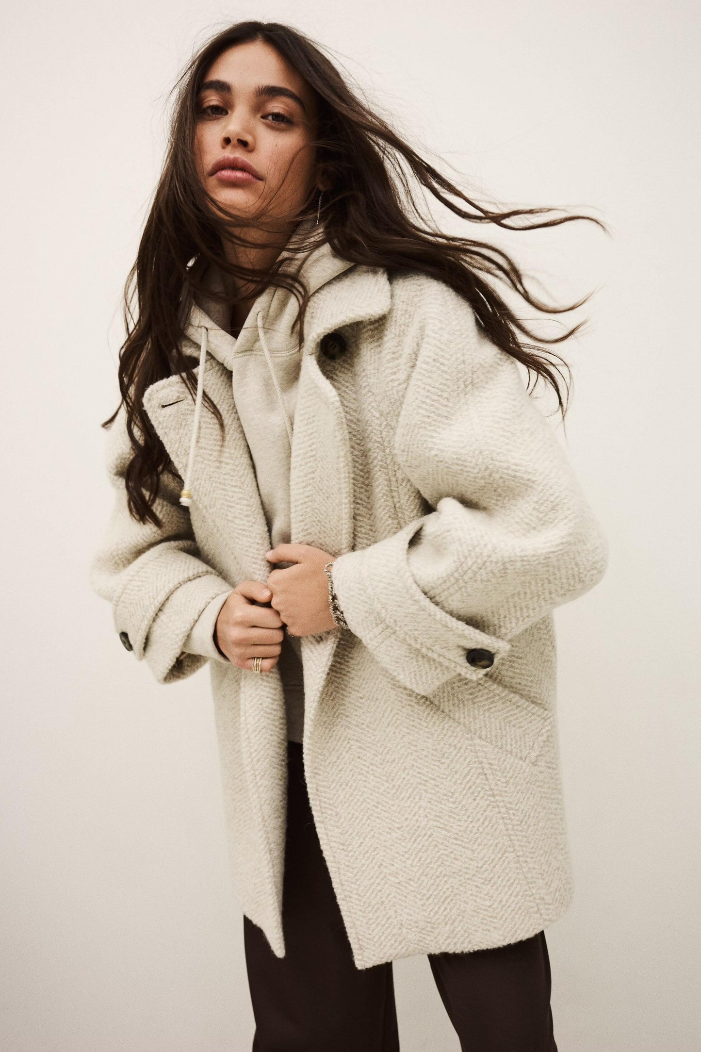 ba&sh Coat Olsom Off-White