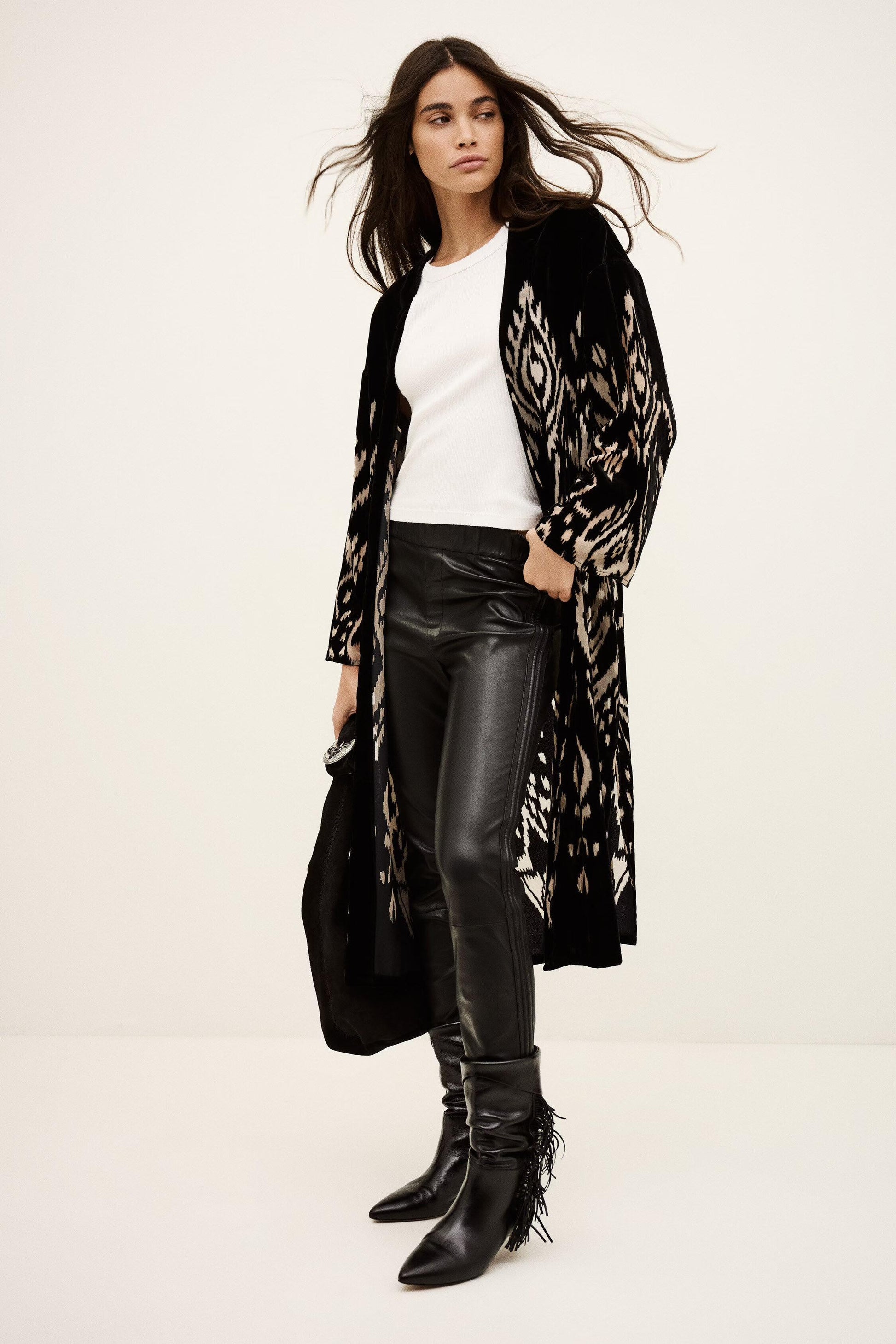 ba&sh Kimono Long Aliette Black