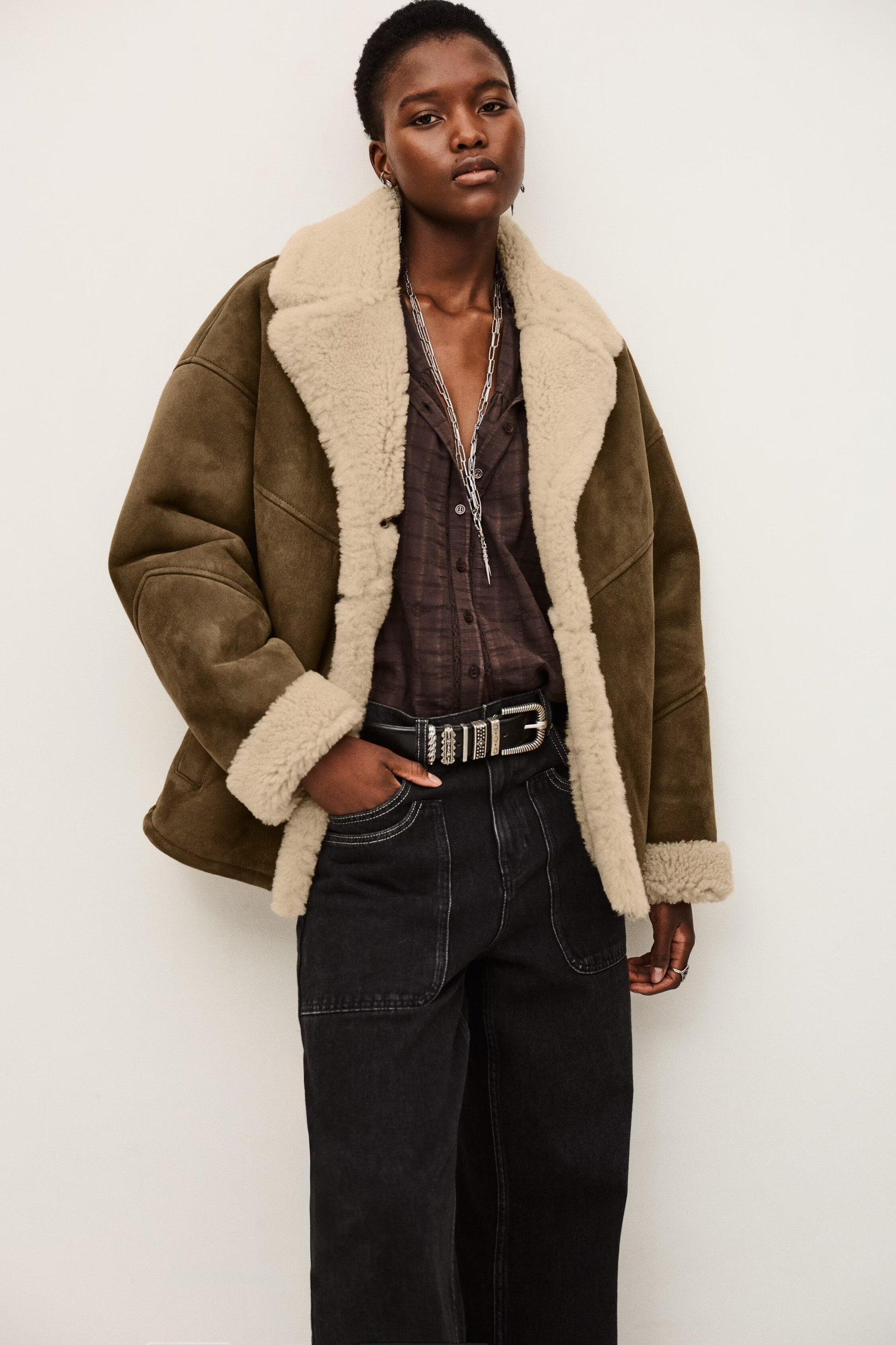 ba&sh Coat Maggy Brown