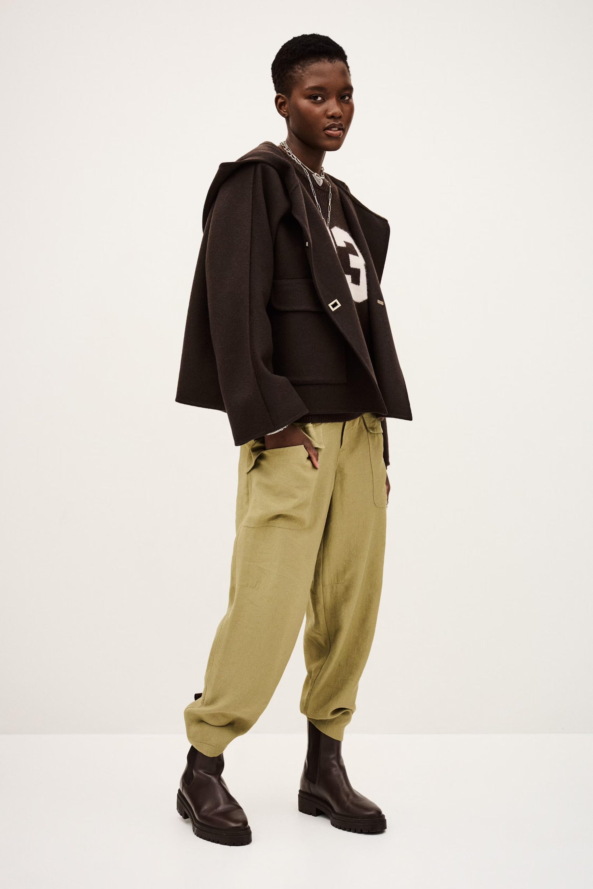 ba&sh Hooded Jacket Kove Brown