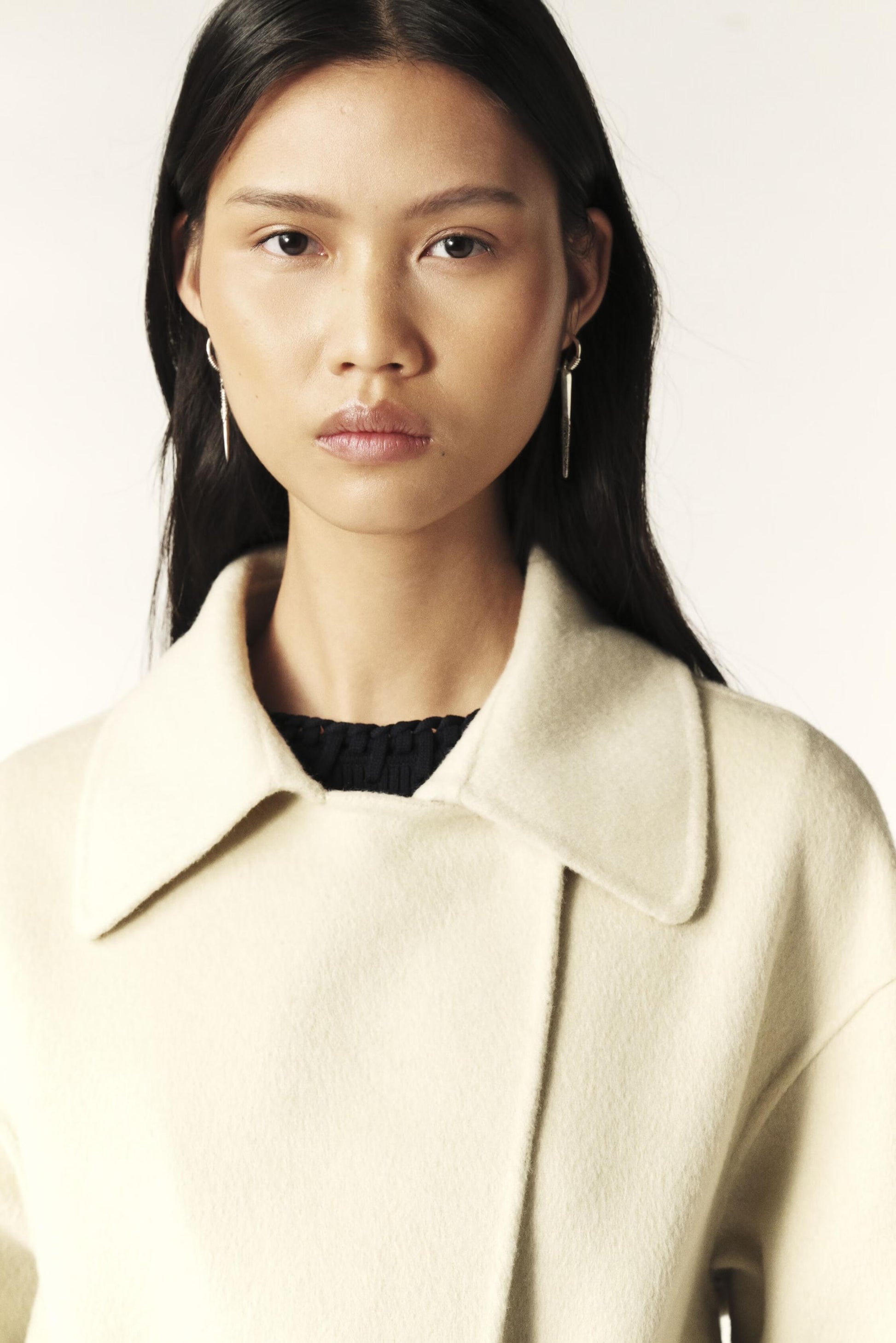 ba&sh Belted Coat Kam Off-White