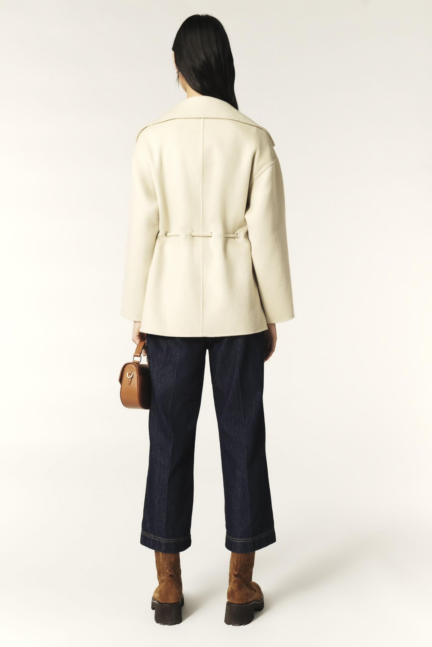 ba&sh Belted Coat Kam Off-White